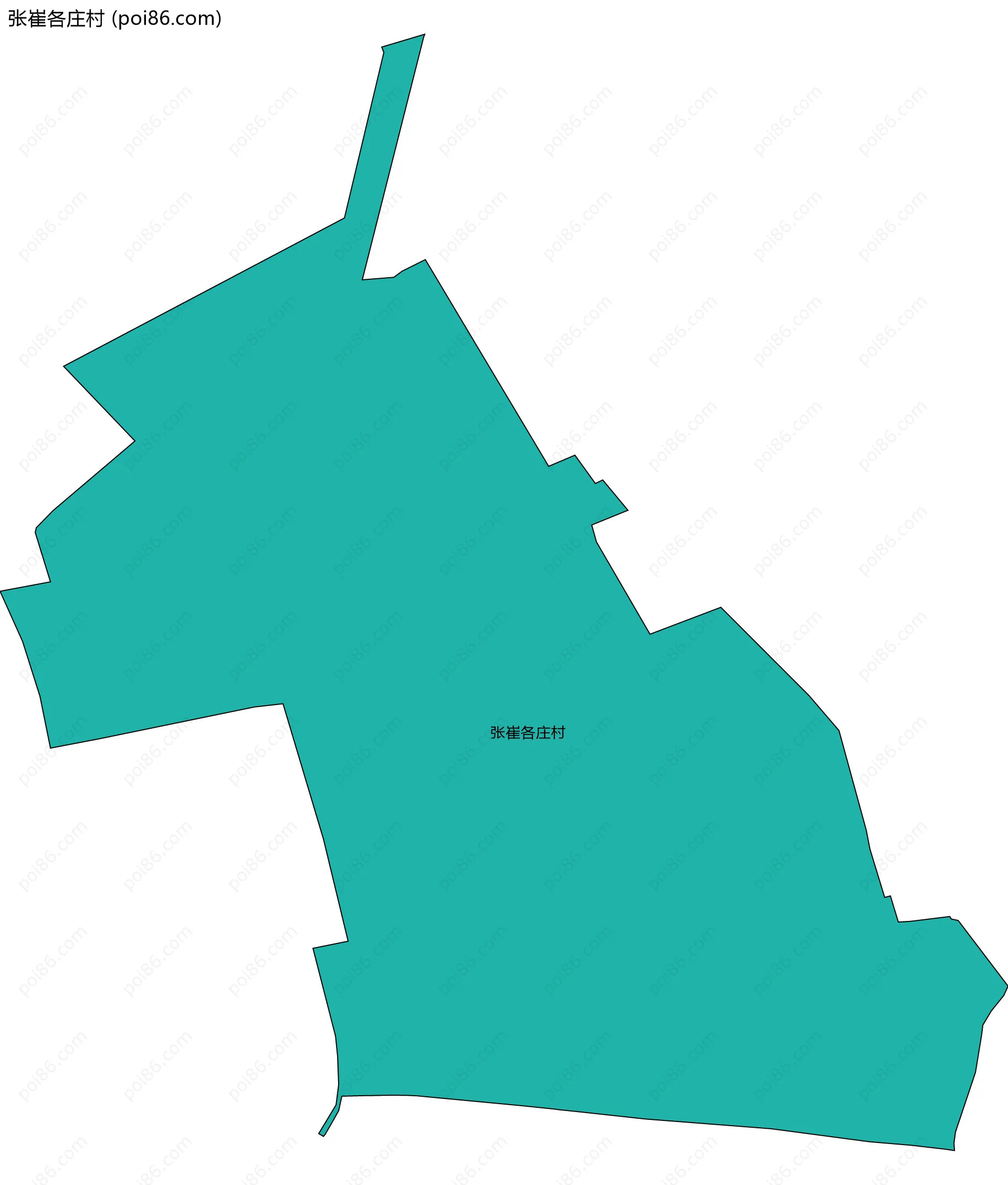 张崔各庄村边界地图