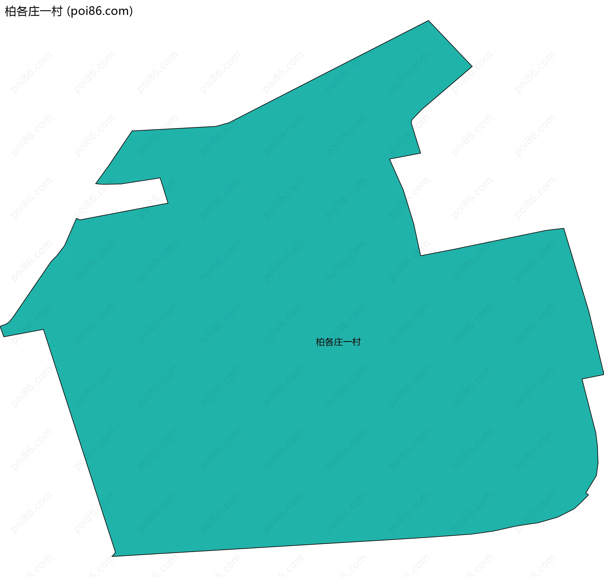 柏各庄一村边界地图