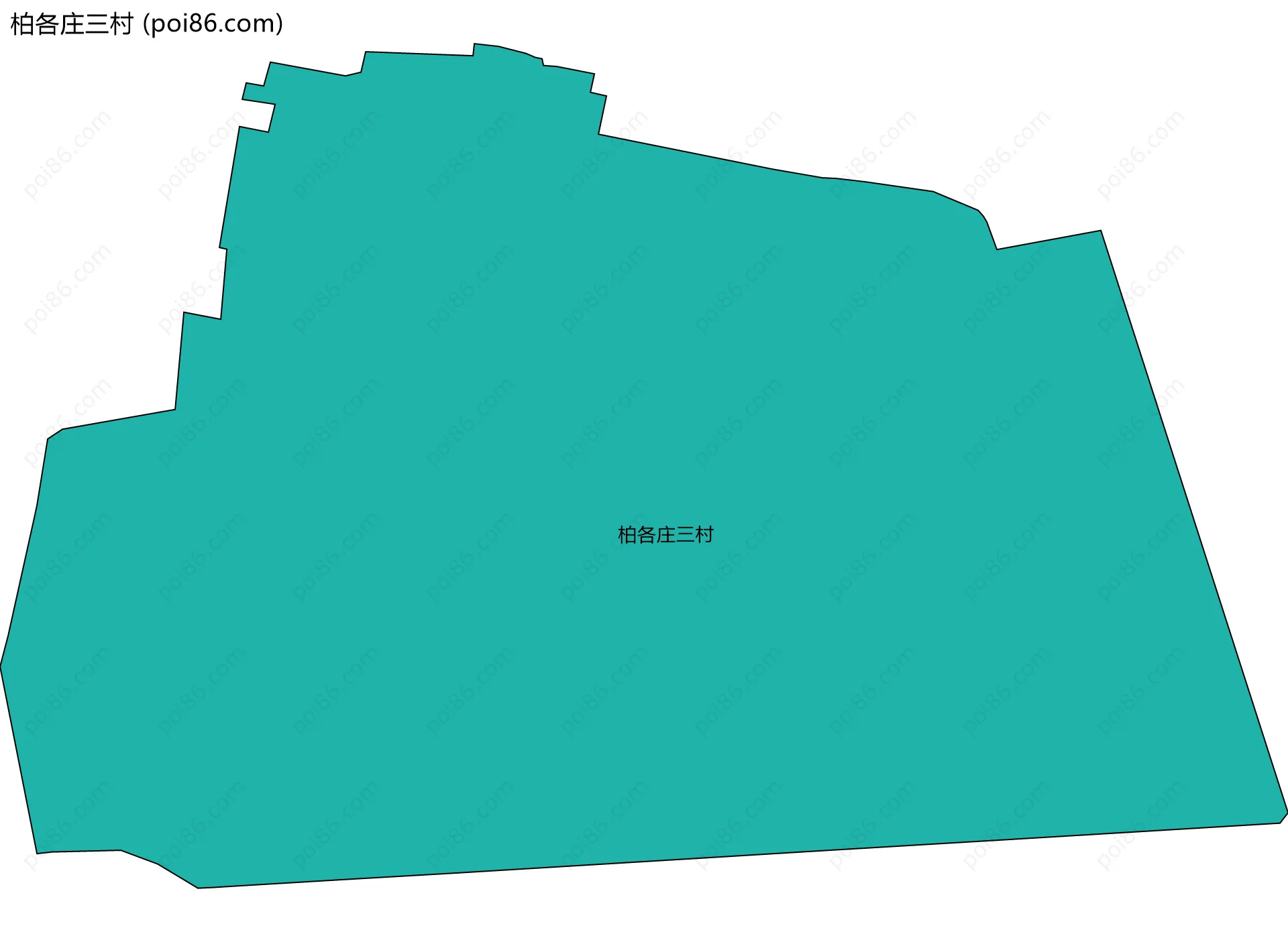 柏各庄三村边界地图