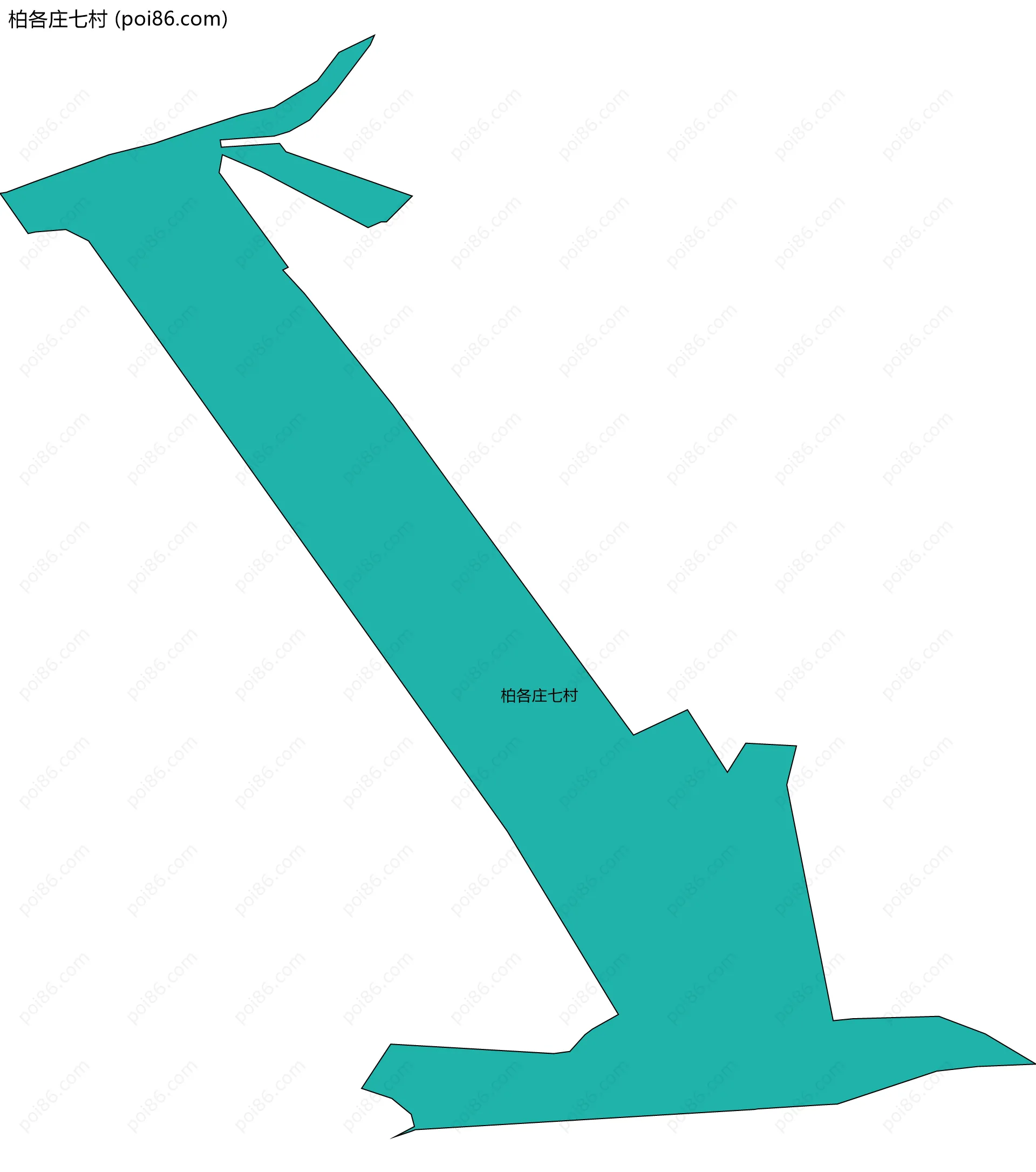 柏各庄七村边界地图