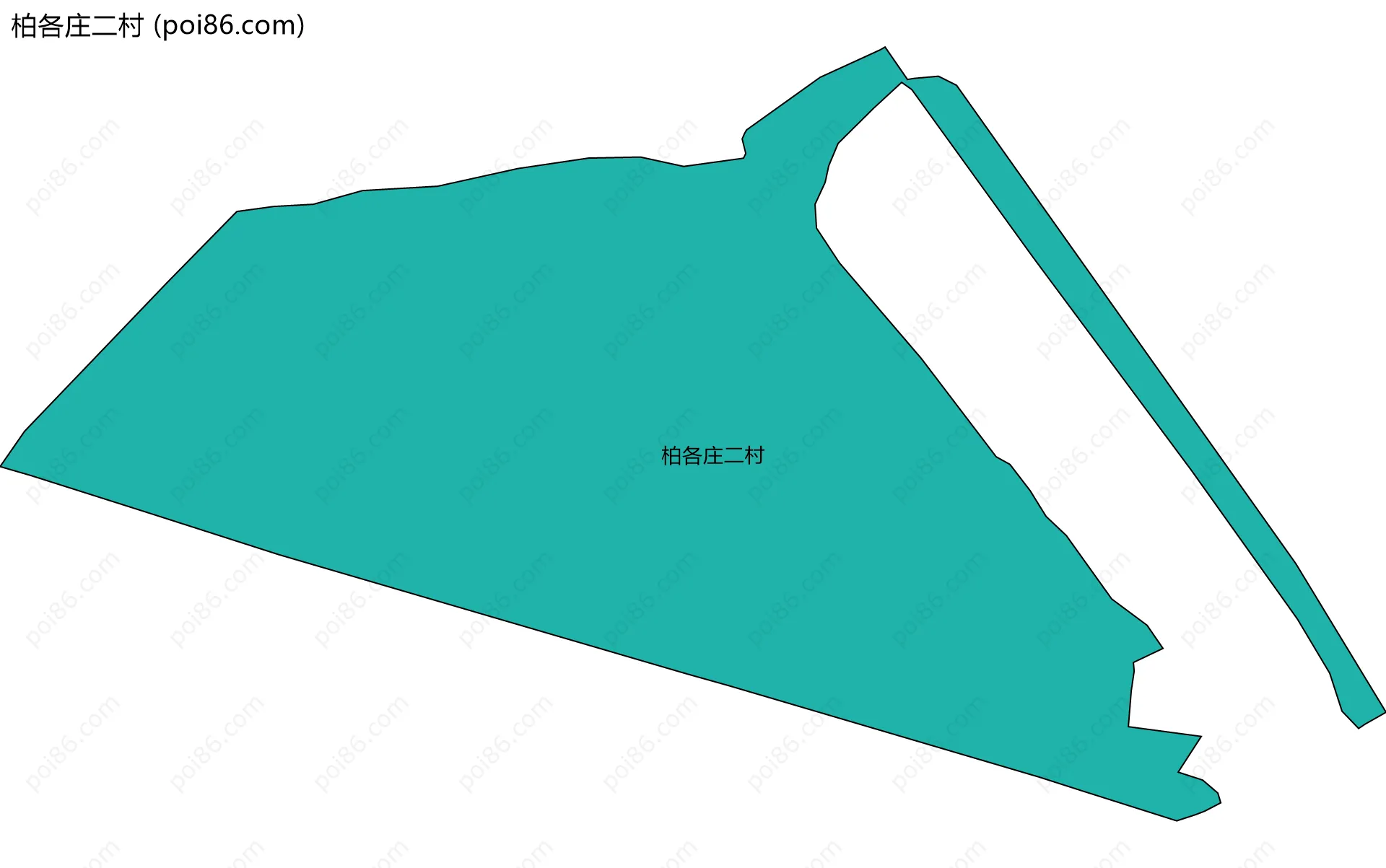 柏各庄二村边界地图