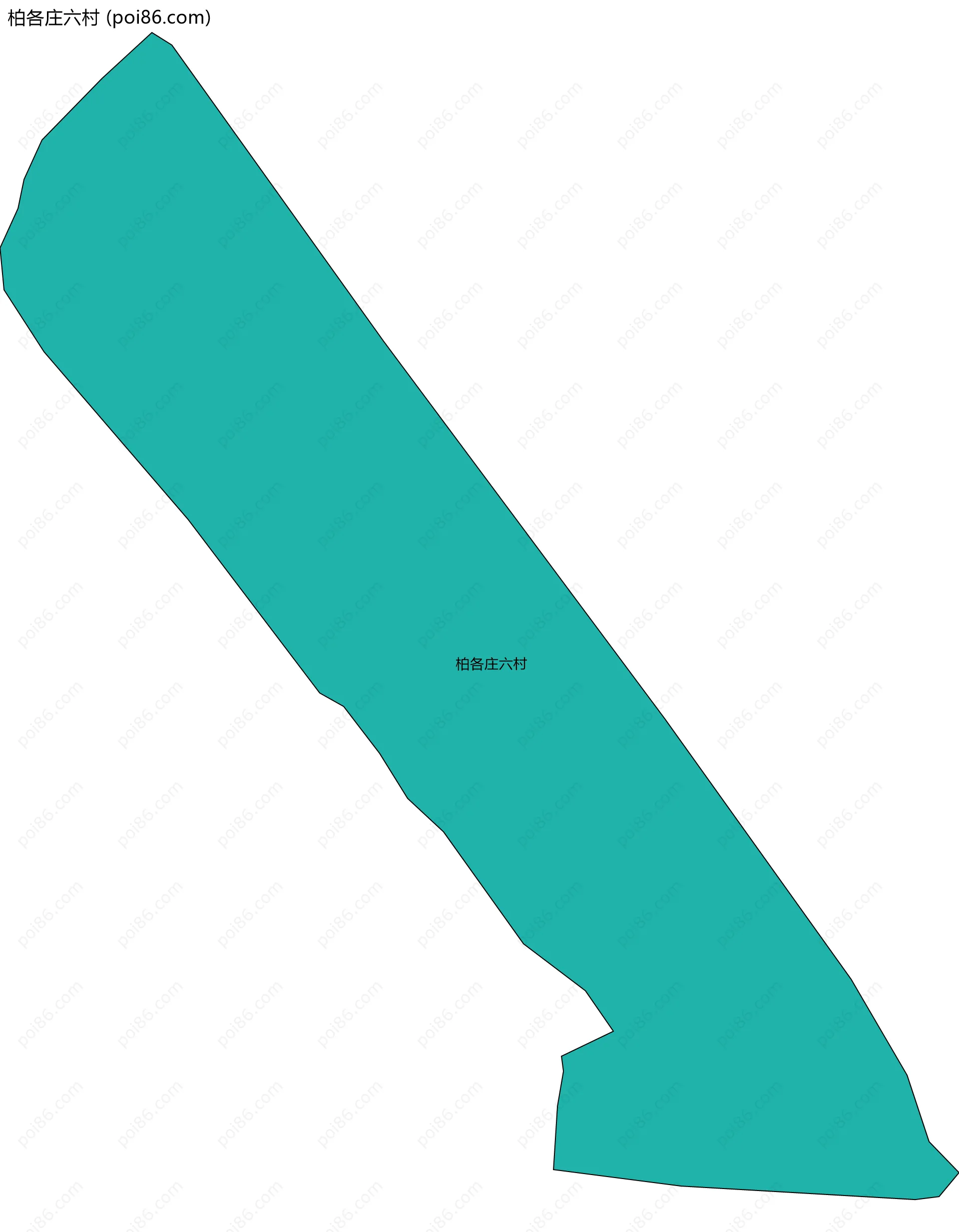 柏各庄六村边界地图