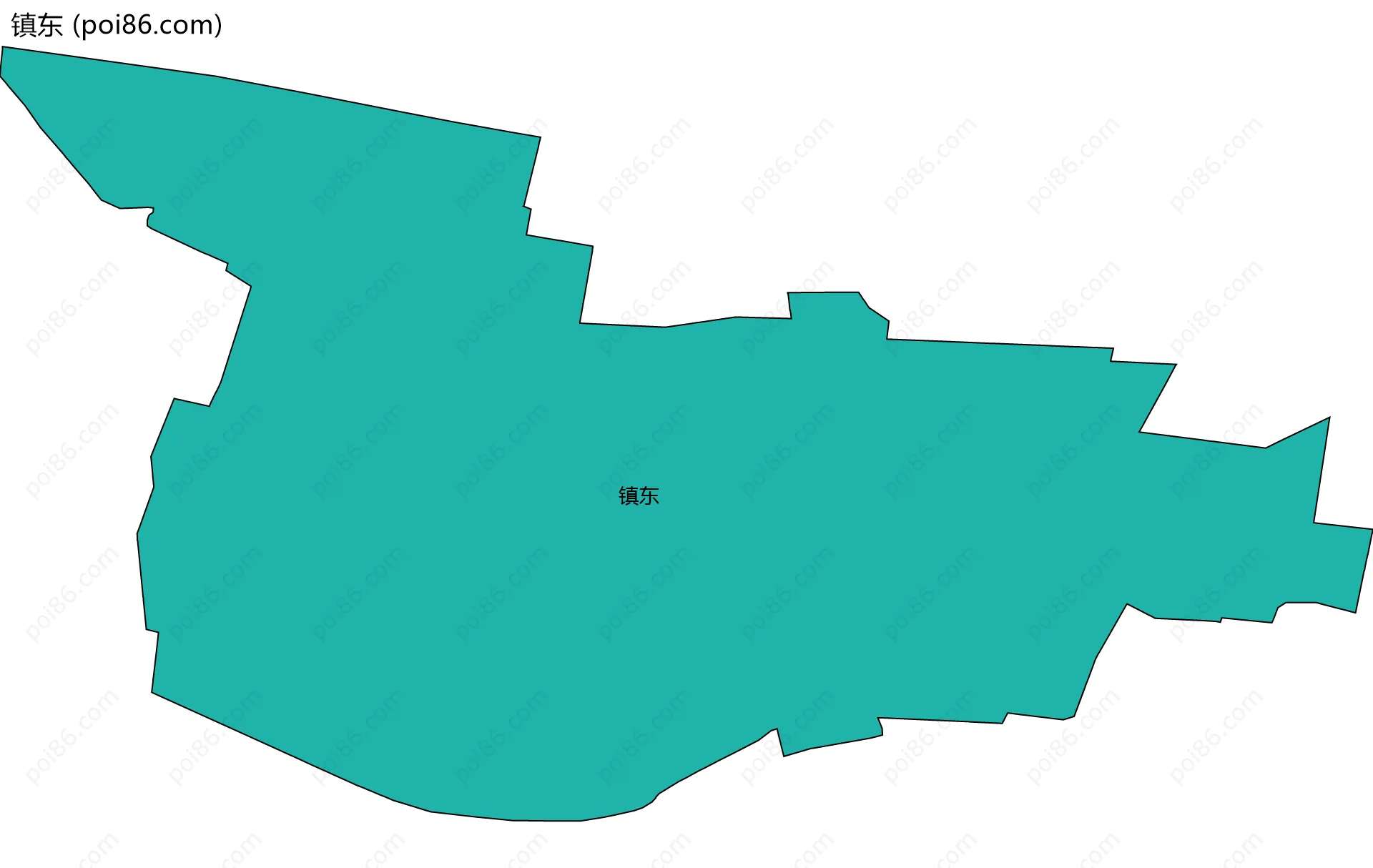 镇东边界地图