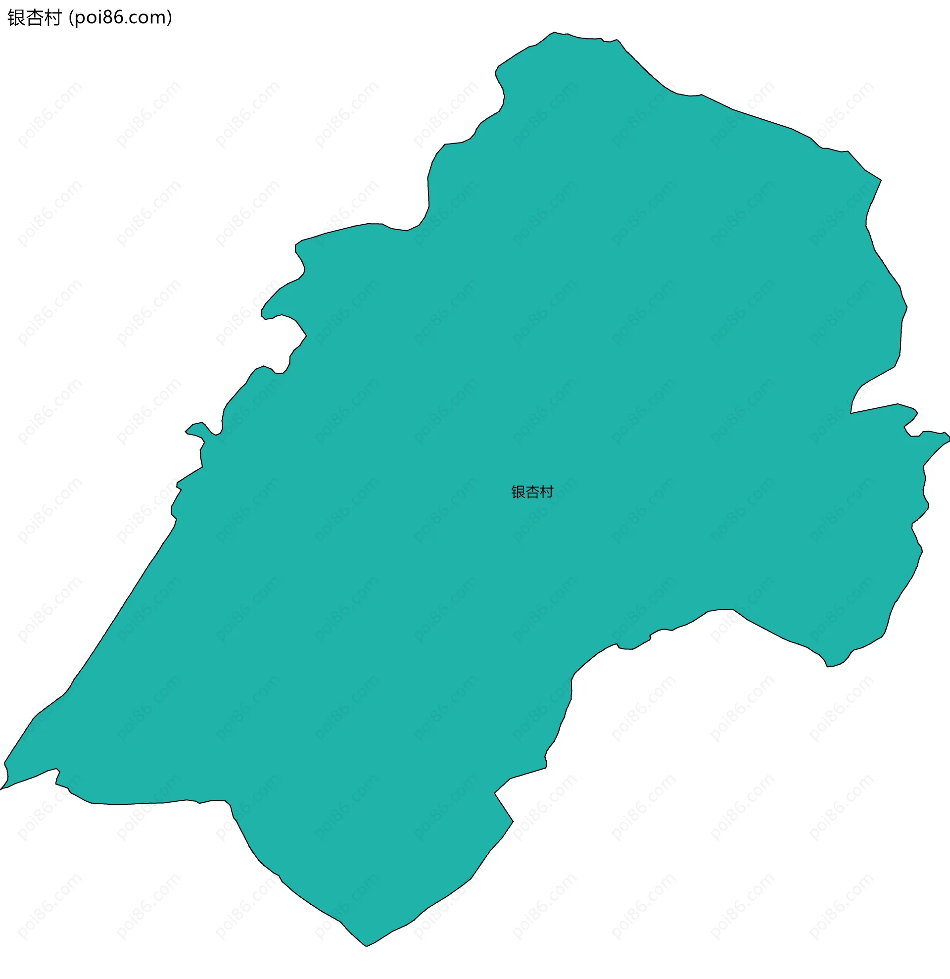 银杏村边界地图