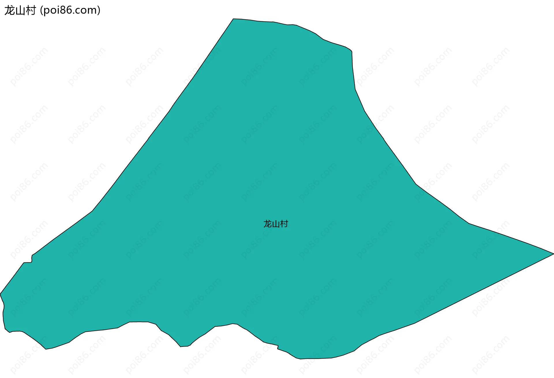 龙山村边界地图