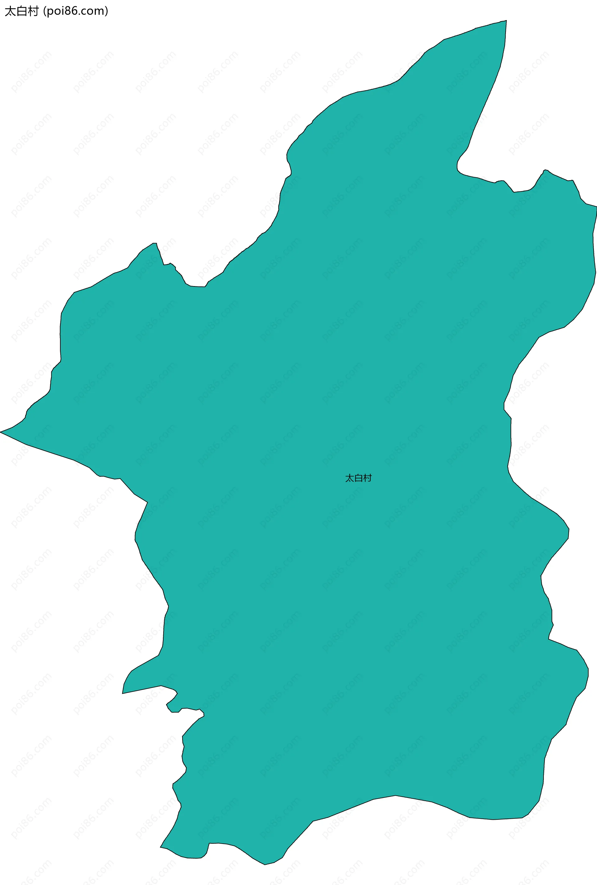 太白村边界地图