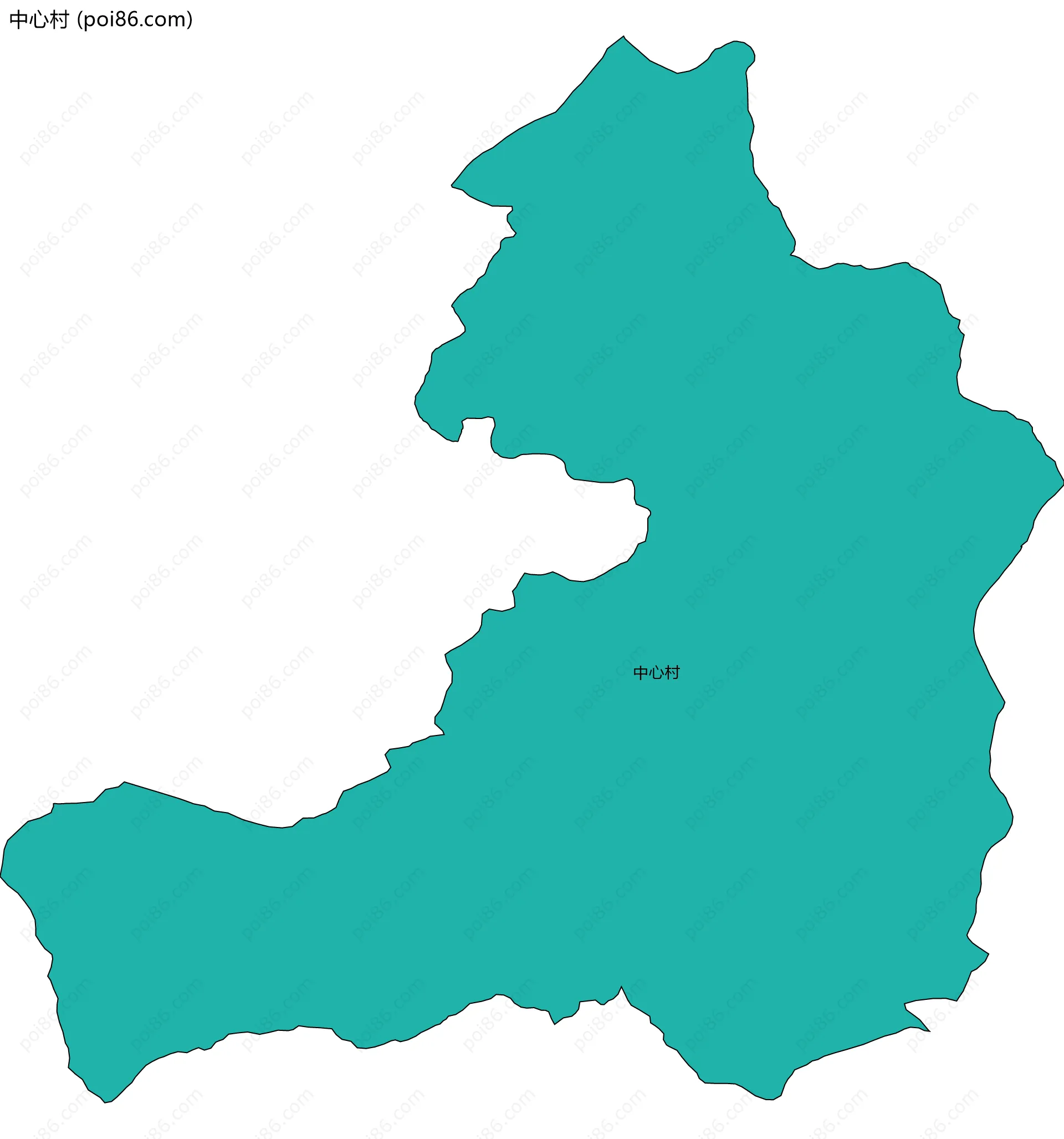 中心村边界地图