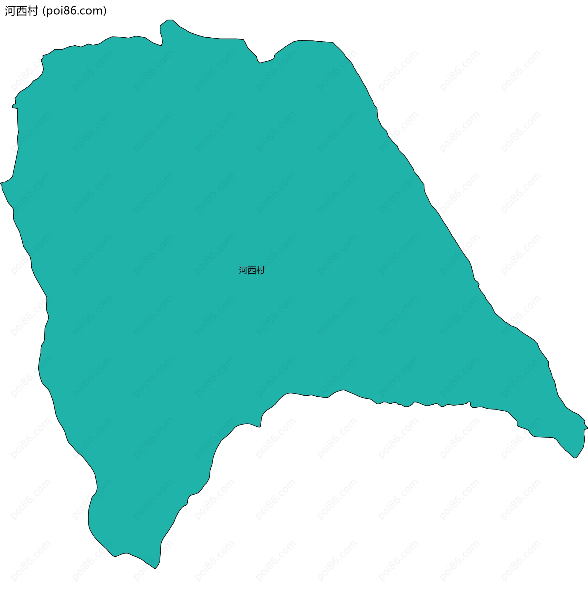 河西村边界地图