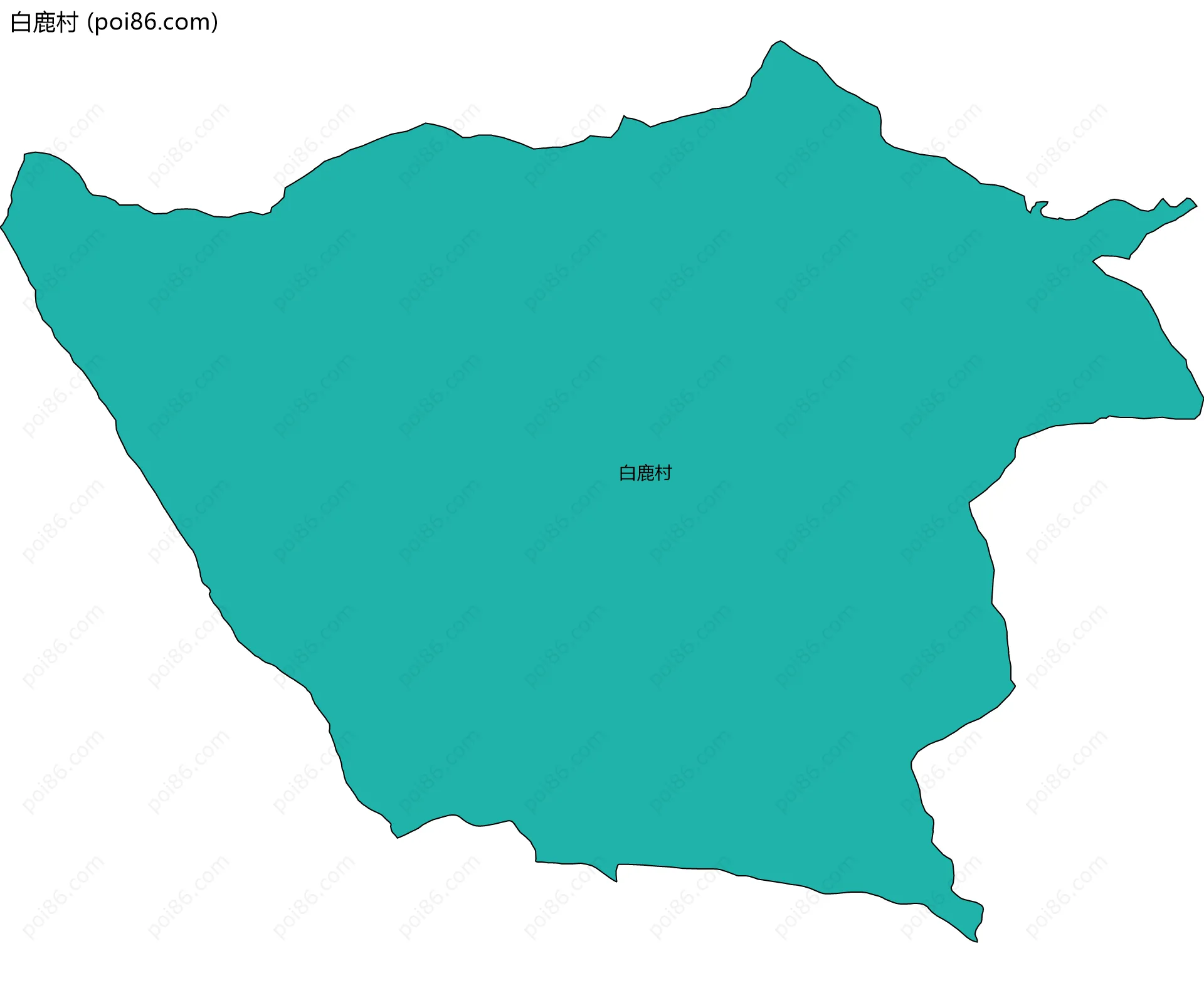 白鹿村边界地图