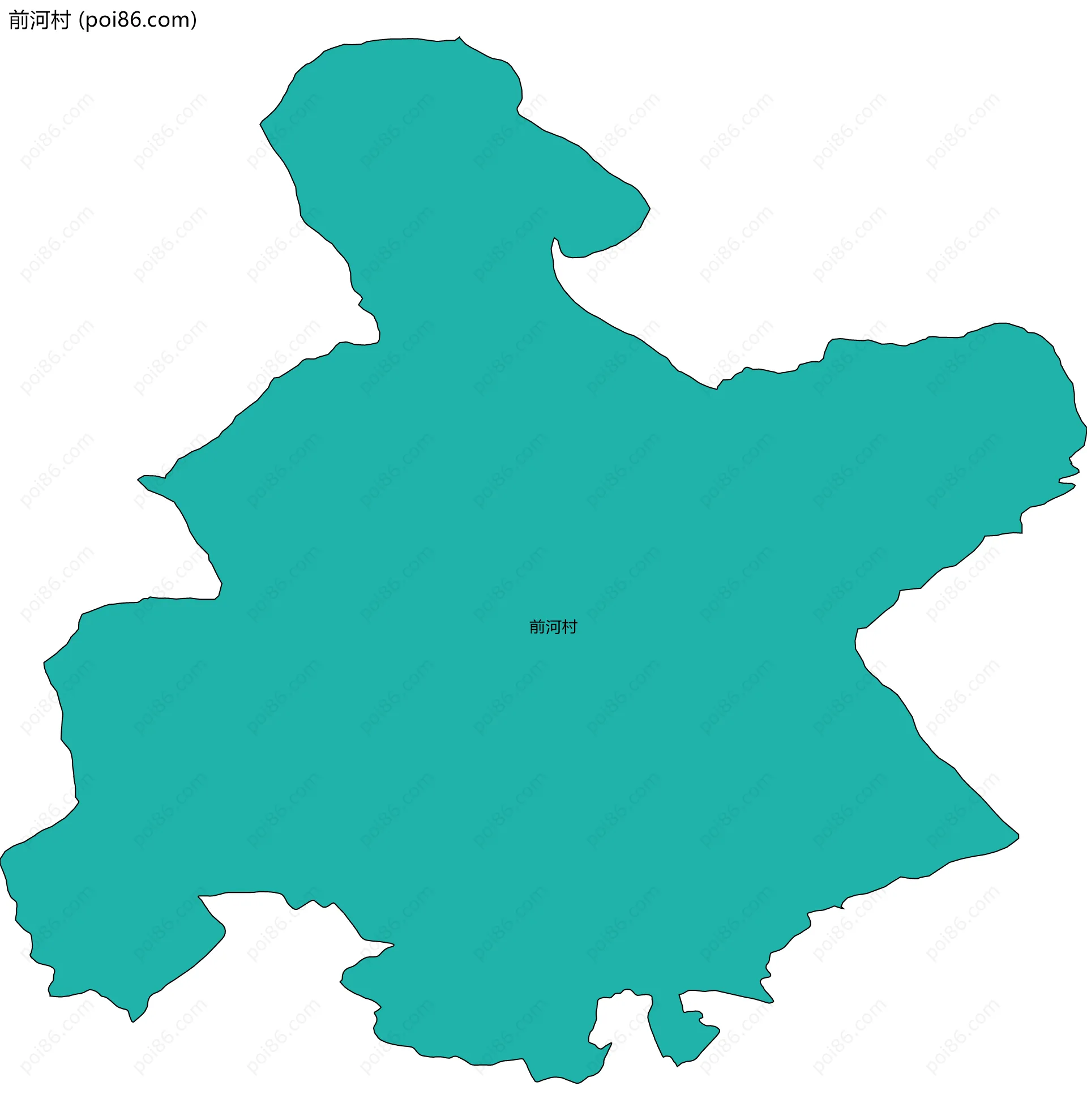 前河村边界地图
