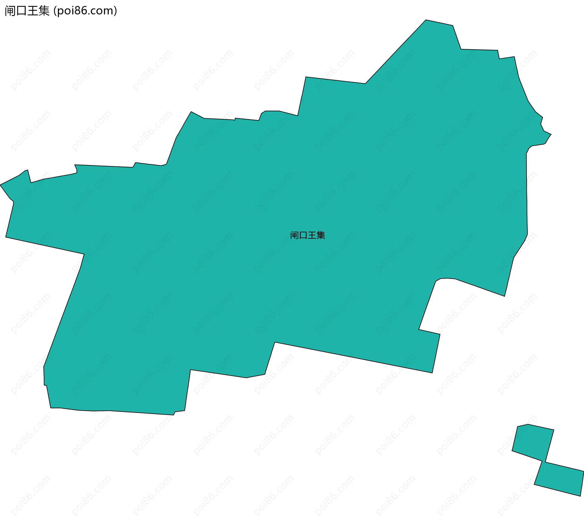 闸口王集边界地图
