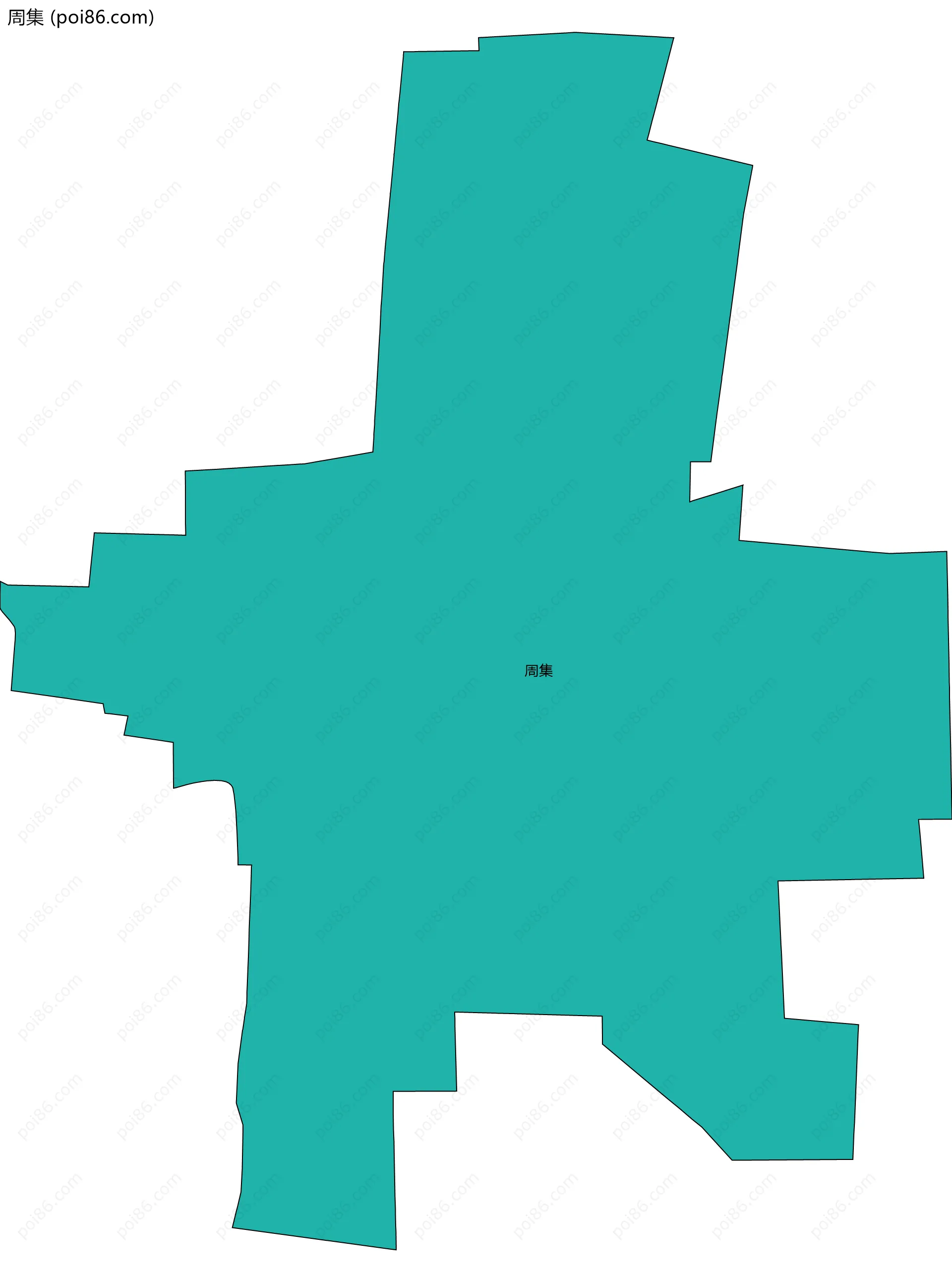 周集边界地图