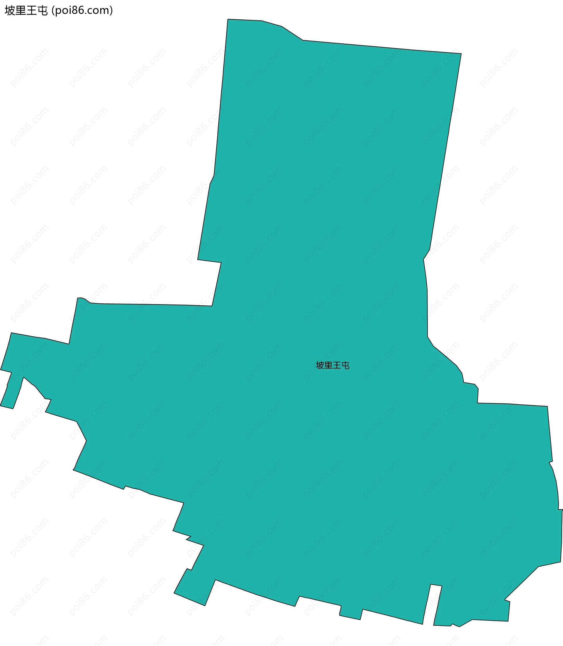 坡里王屯边界地图