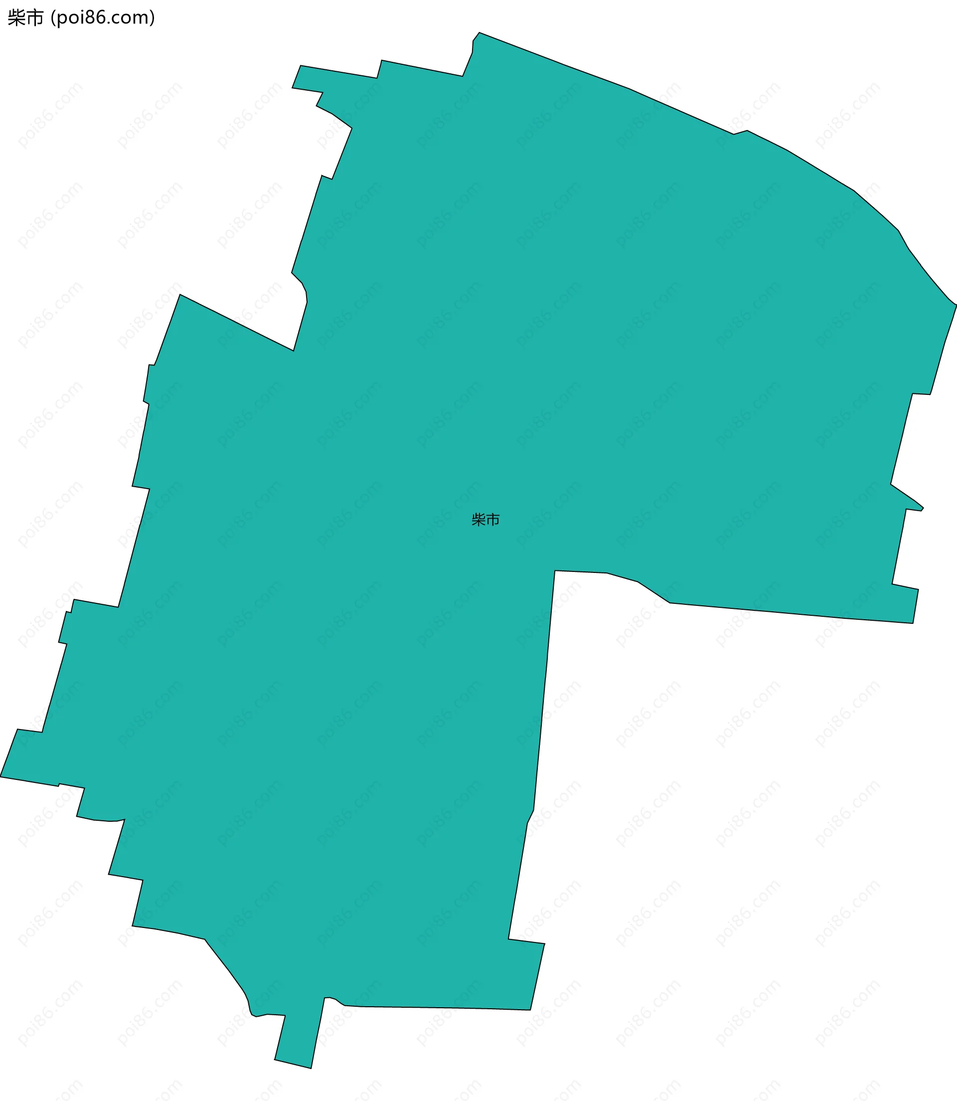 柴市边界地图