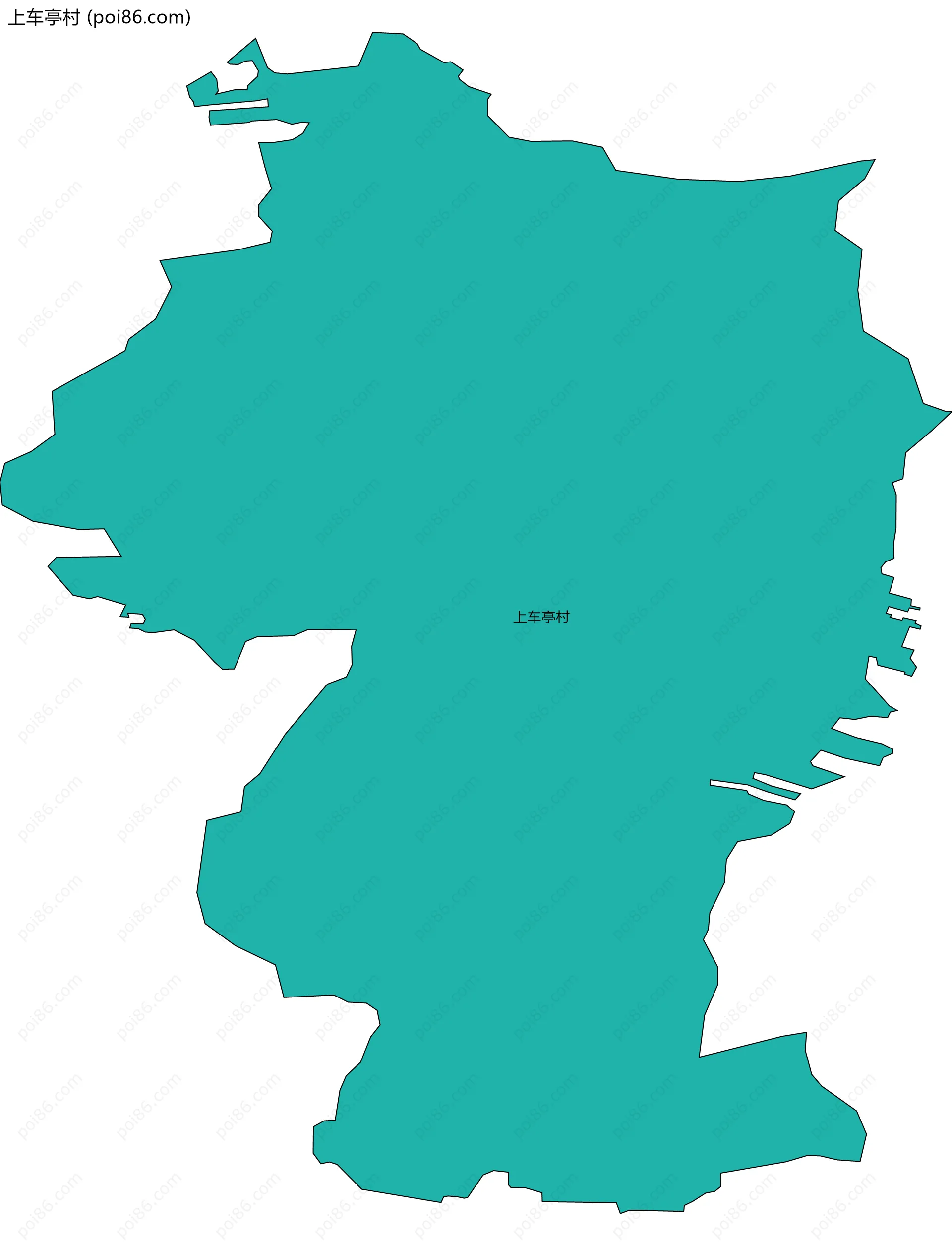 上车亭村边界地图