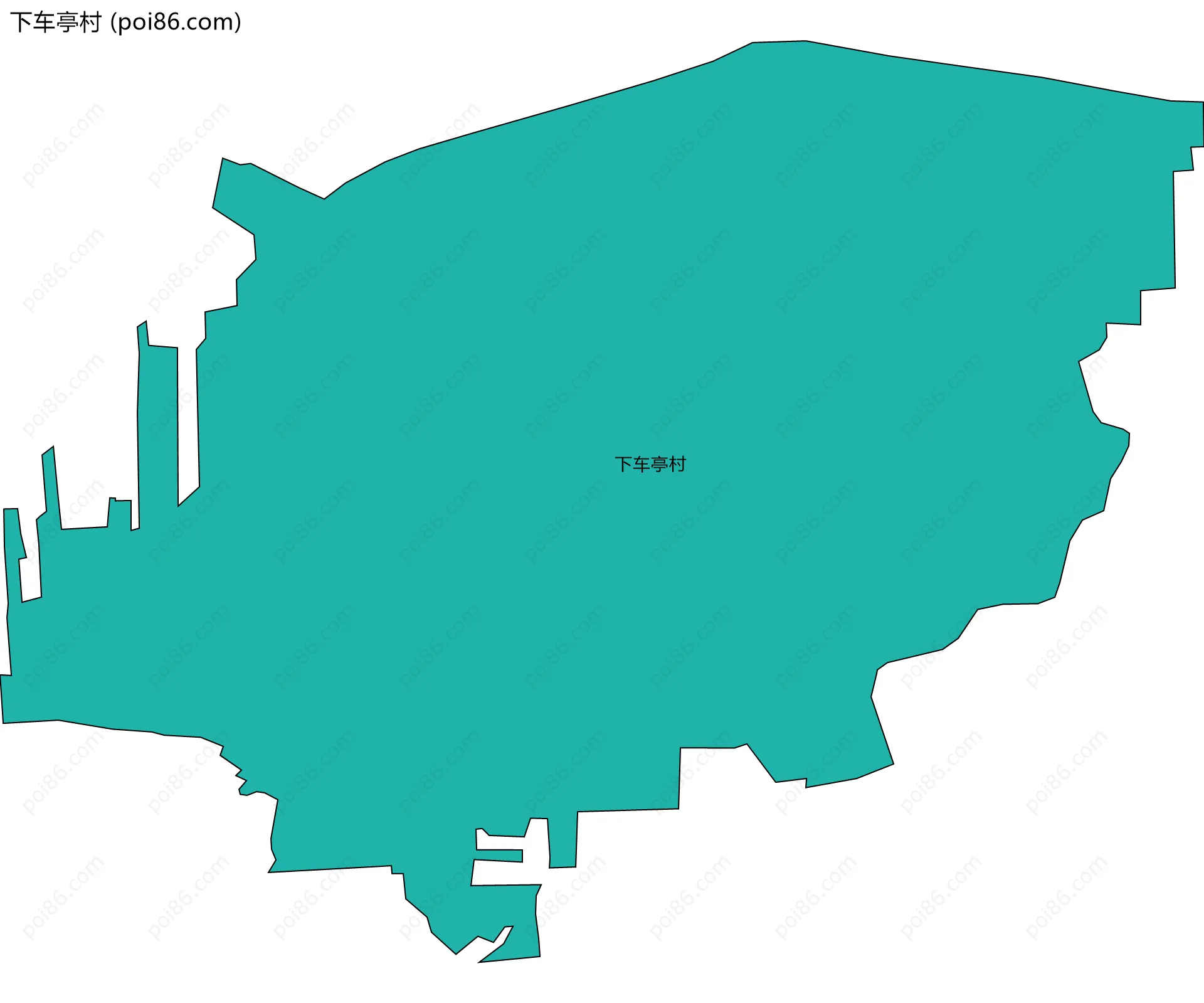 下车亭村边界地图