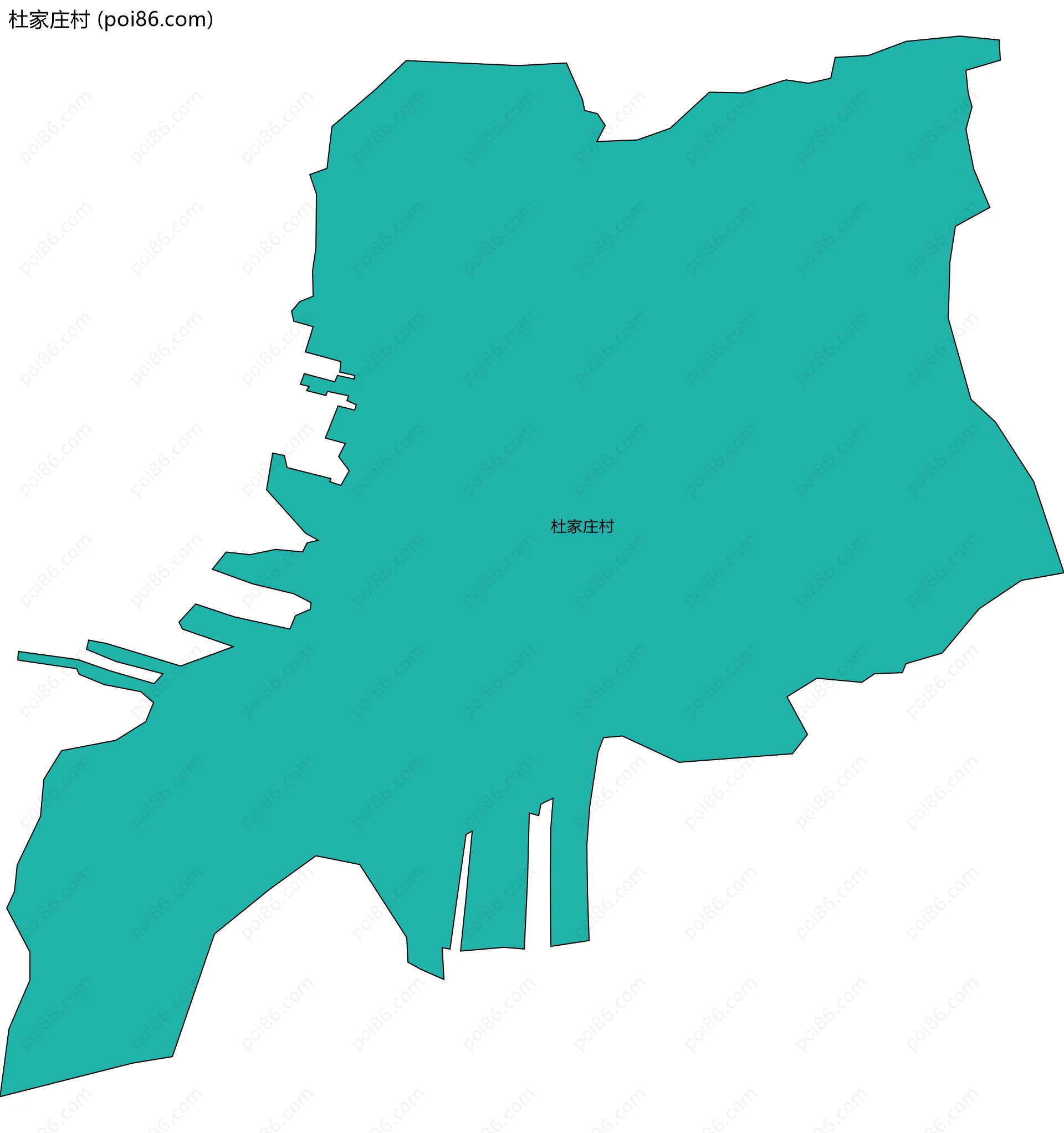 杜家庄村边界地图