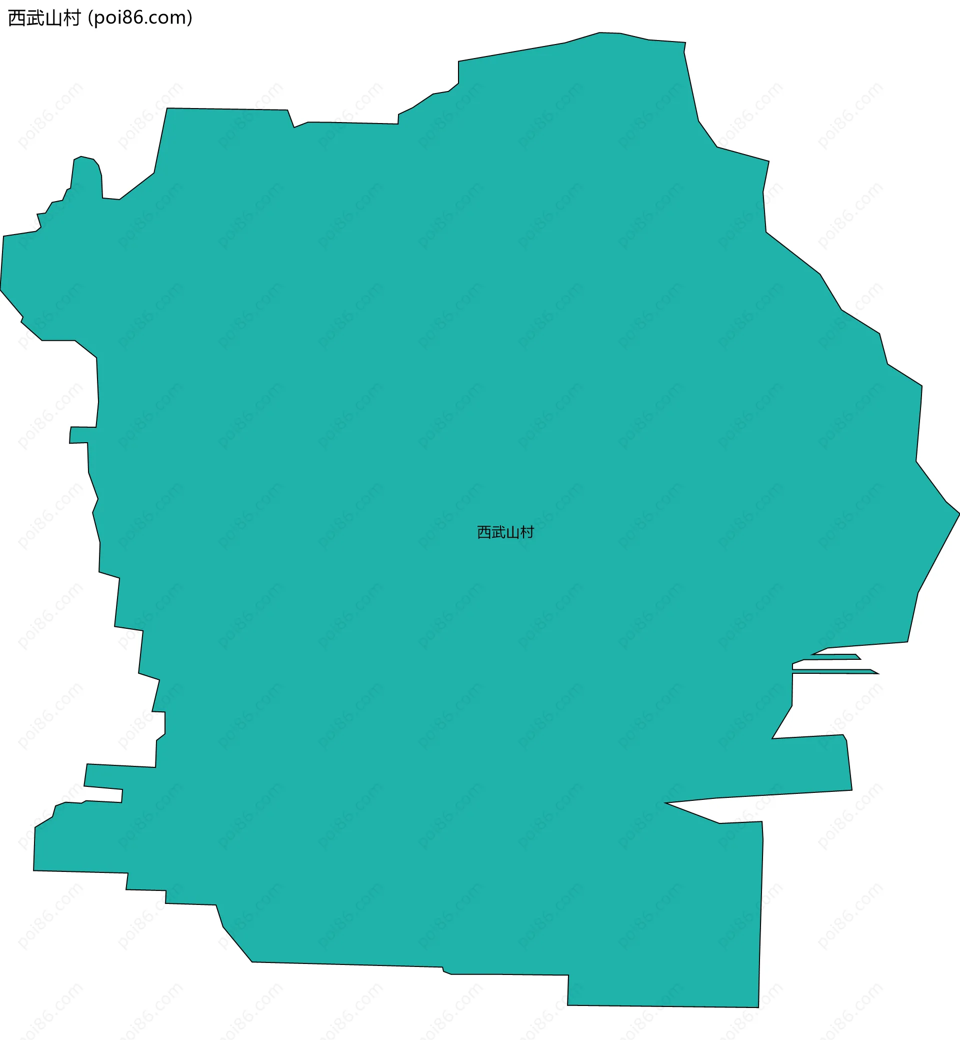 西武山村边界地图