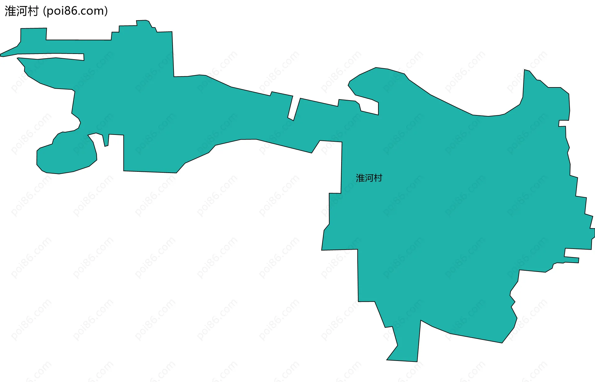 淮河村边界地图