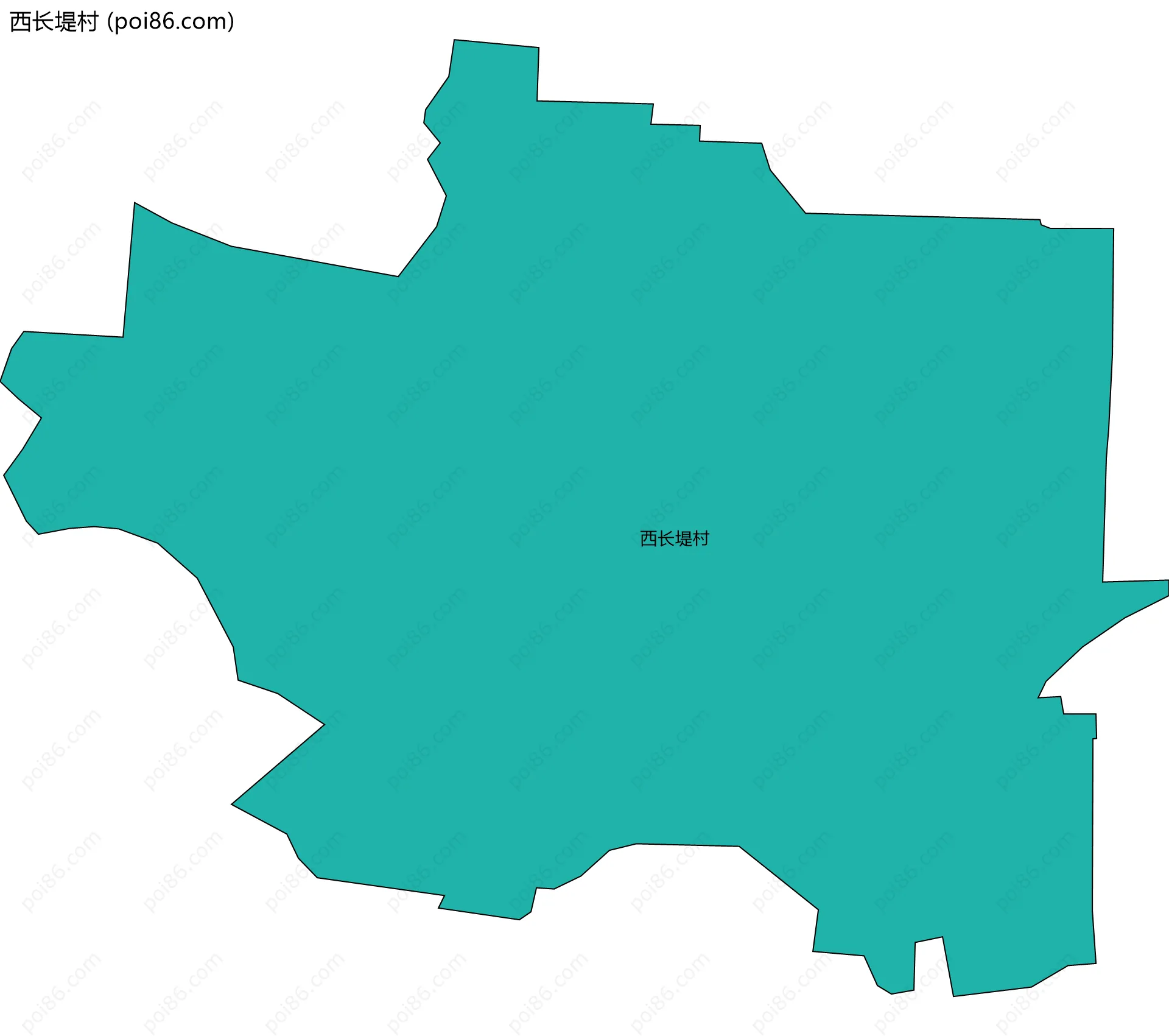 西长堤村边界地图