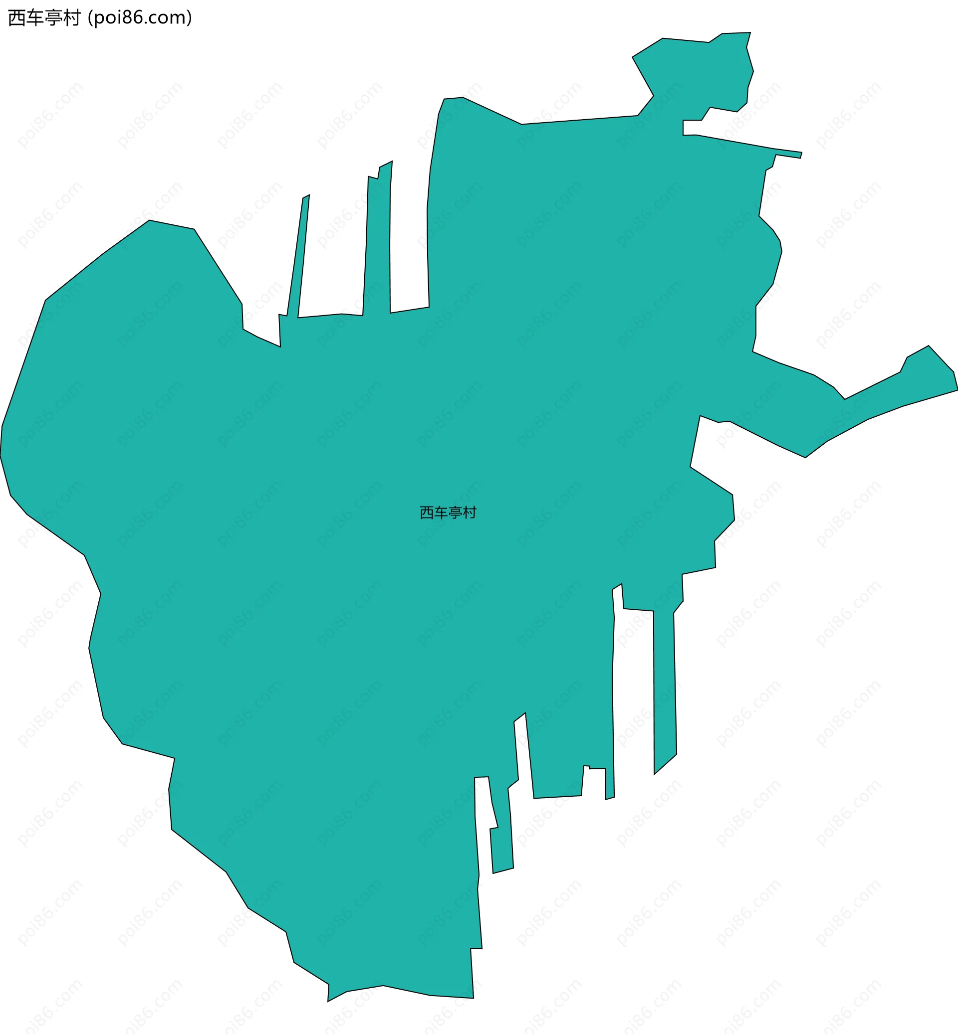 西车亭村边界地图