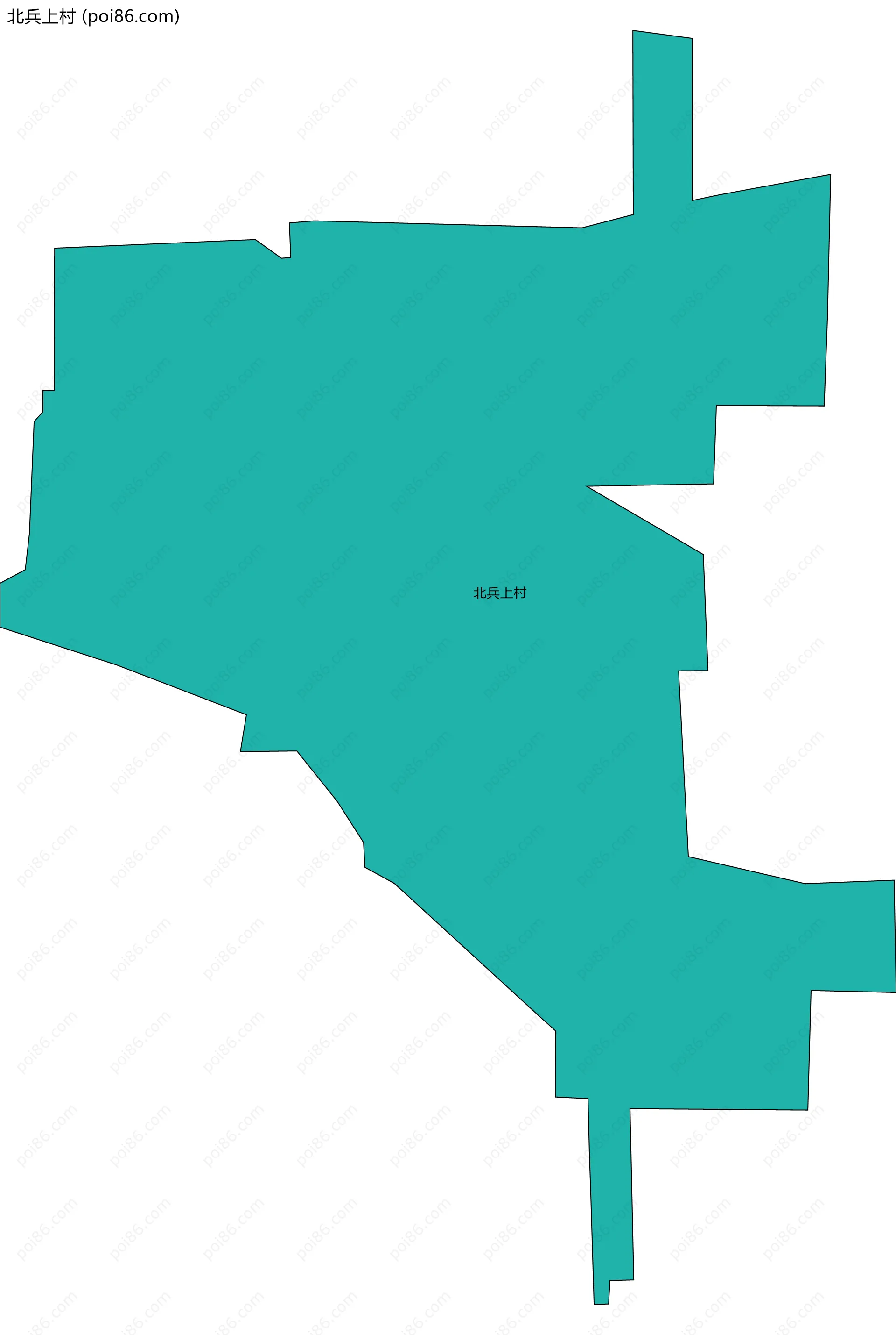 北兵上村边界地图