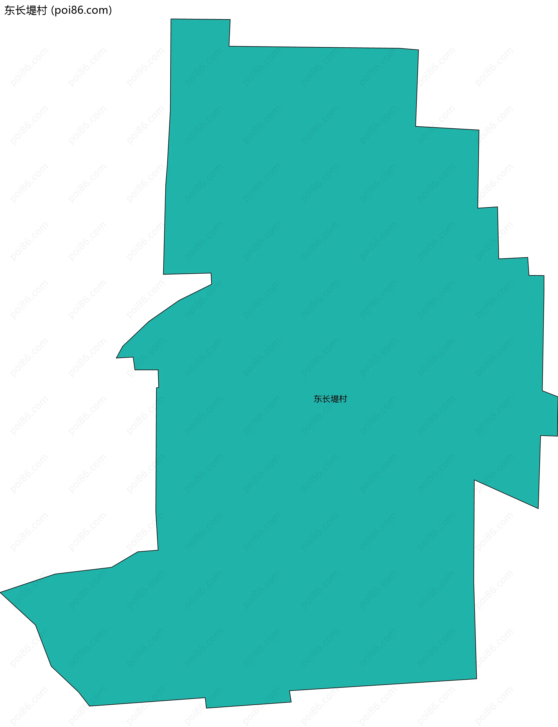 东长堤村边界地图