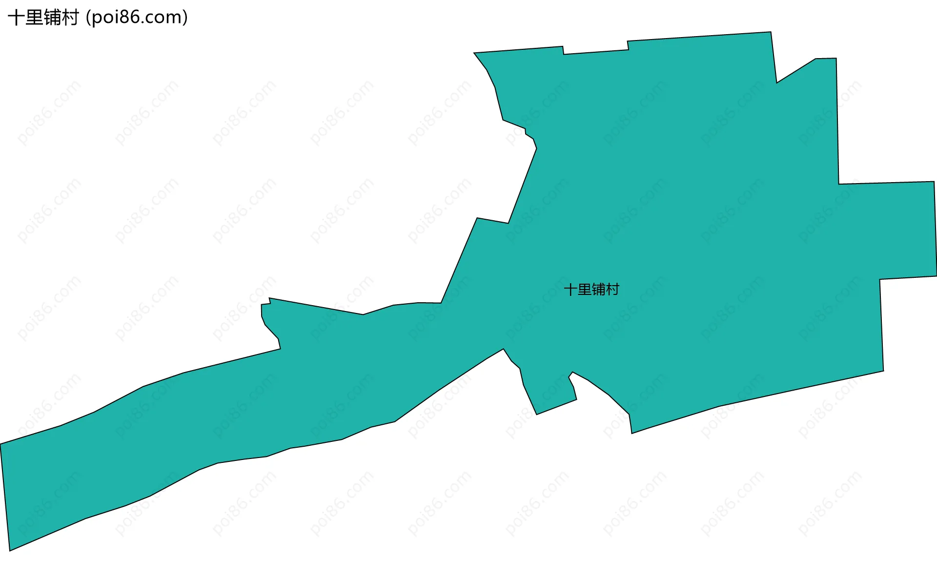 十里铺村边界地图