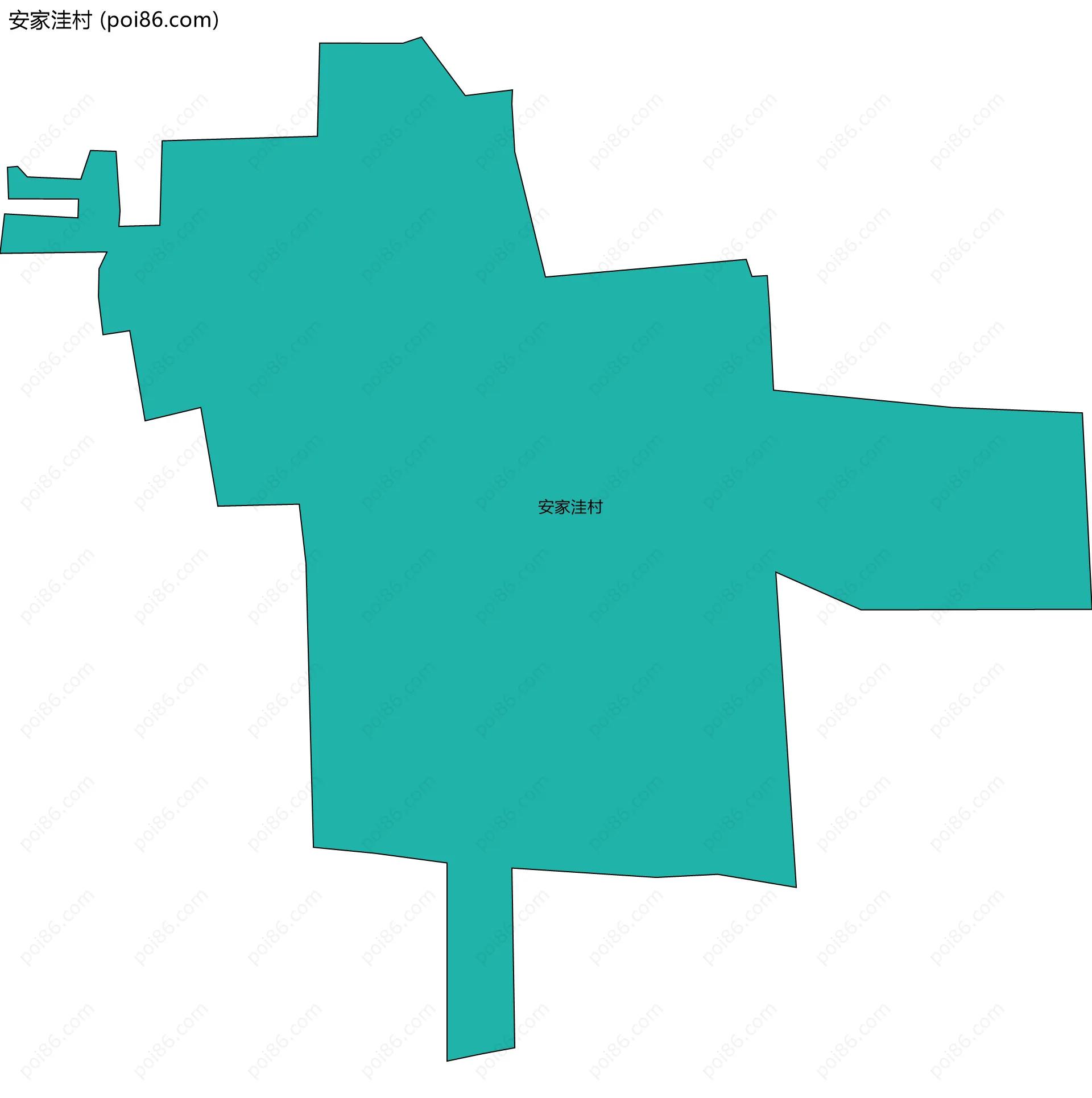 安家洼村边界地图