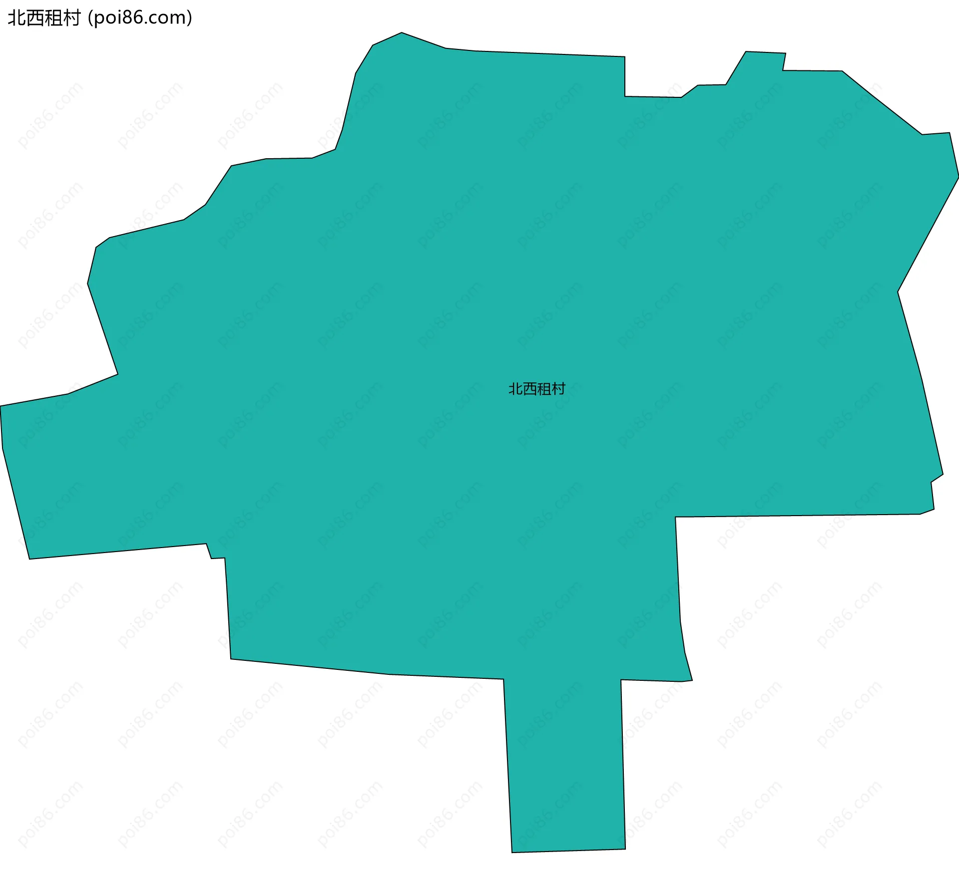 北西租村边界地图