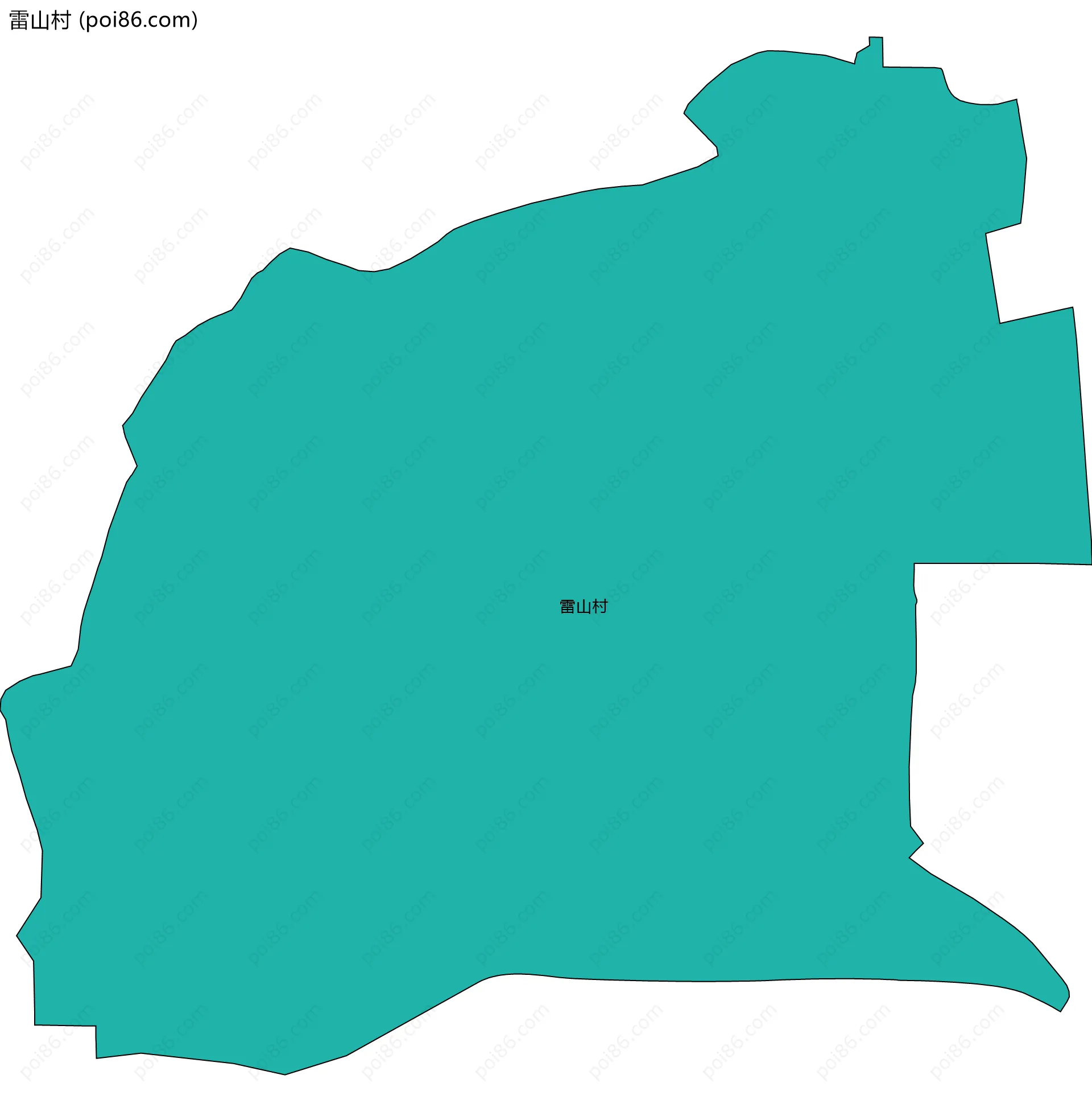 雷山村边界地图