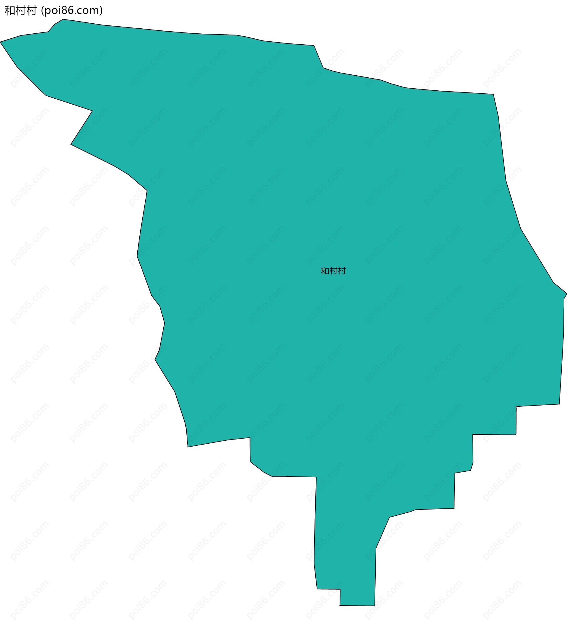 和村村边界地图