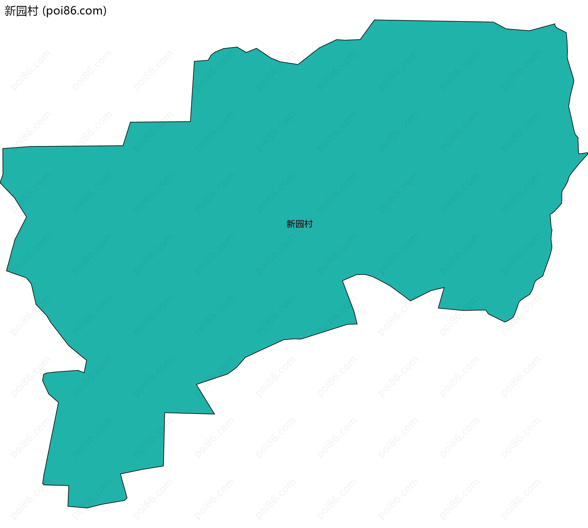 新园村边界地图