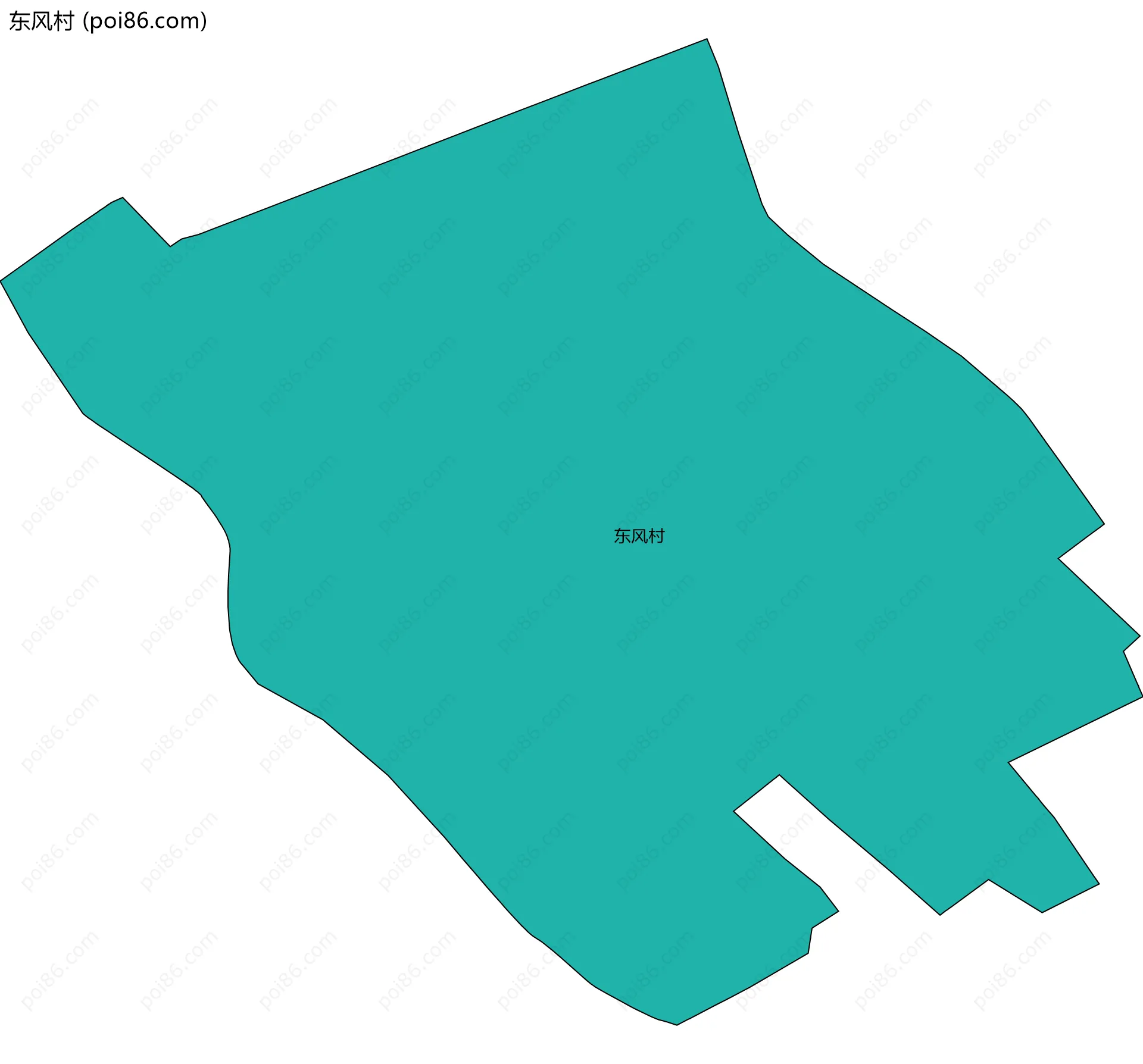 东风村边界地图