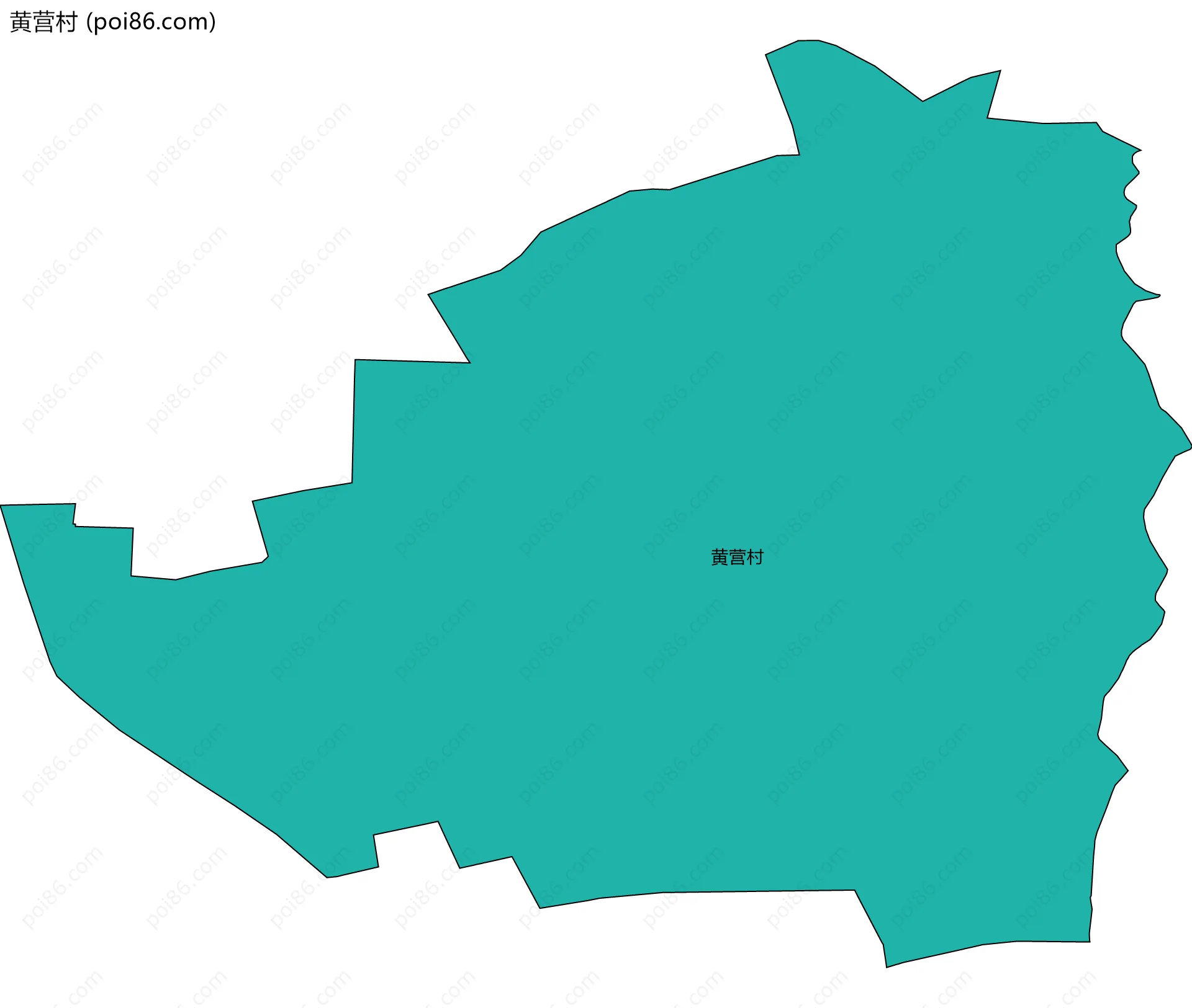 黄营村边界地图