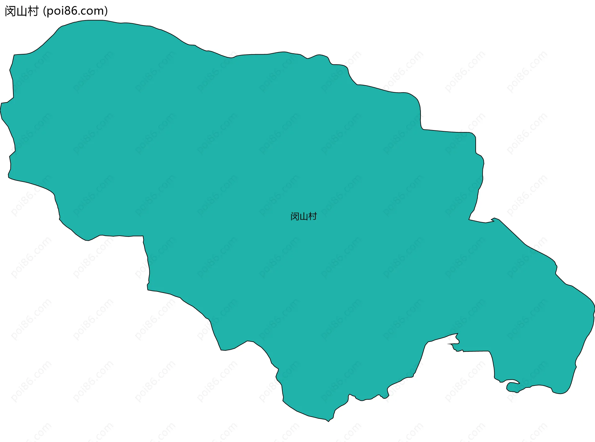 闵山村边界地图