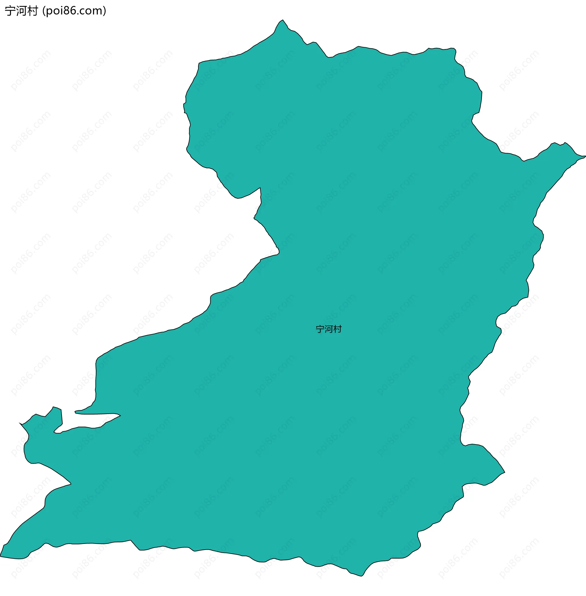 宁河村边界地图