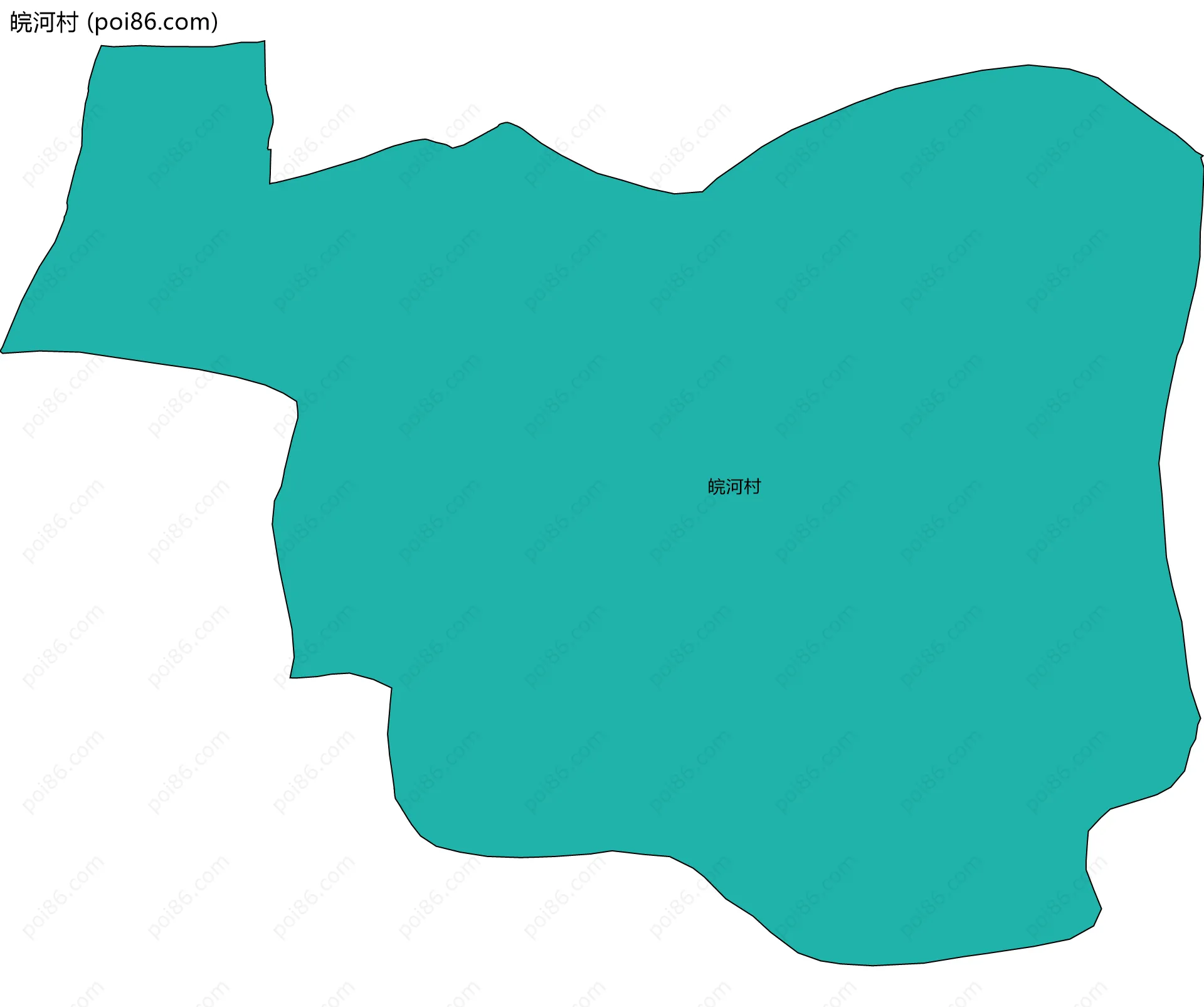 皖河村边界地图