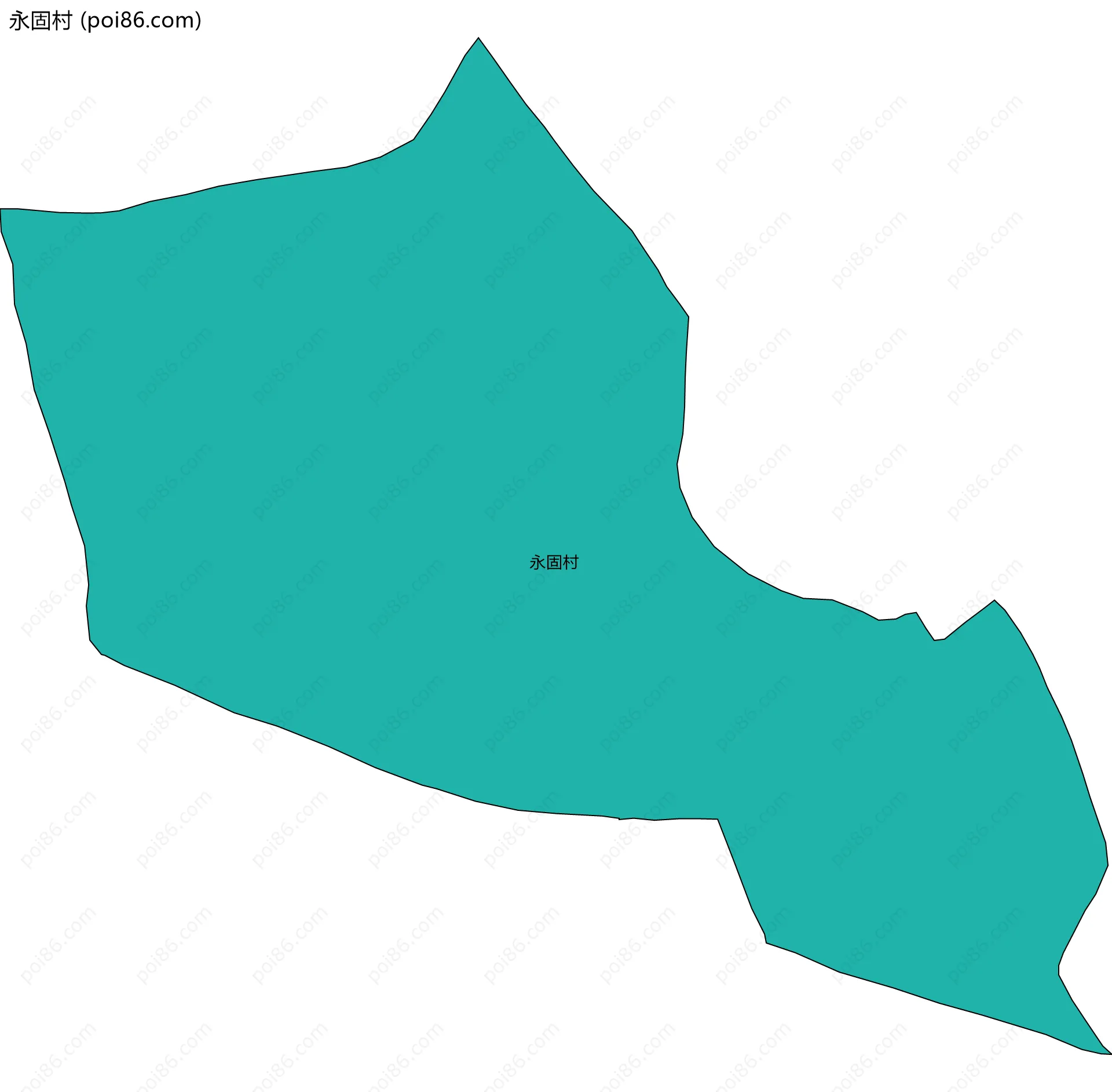 永固村边界地图