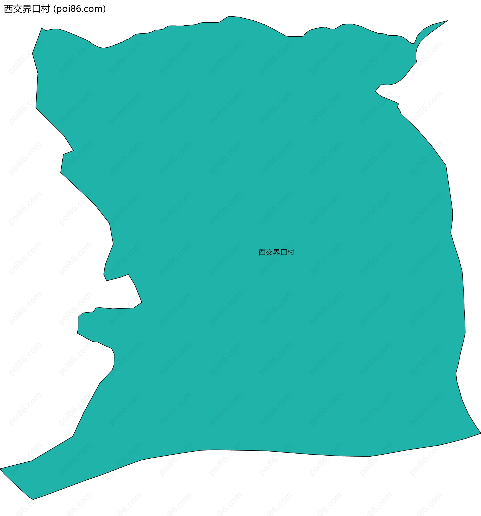 西交界口村边界地图