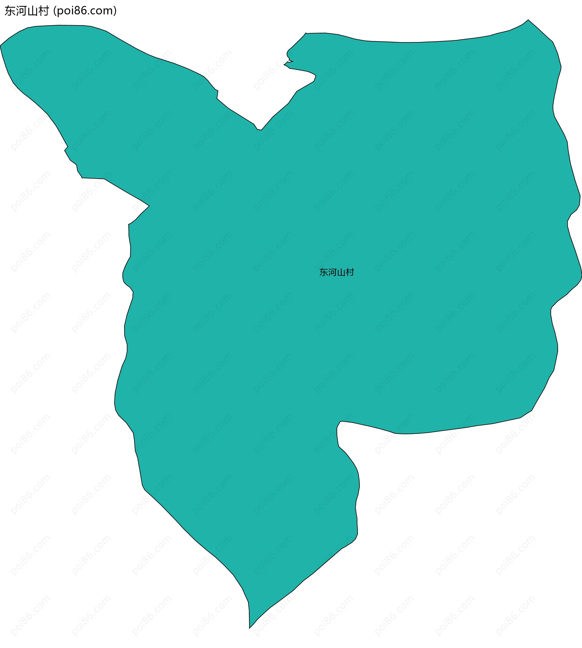 东河山村边界地图