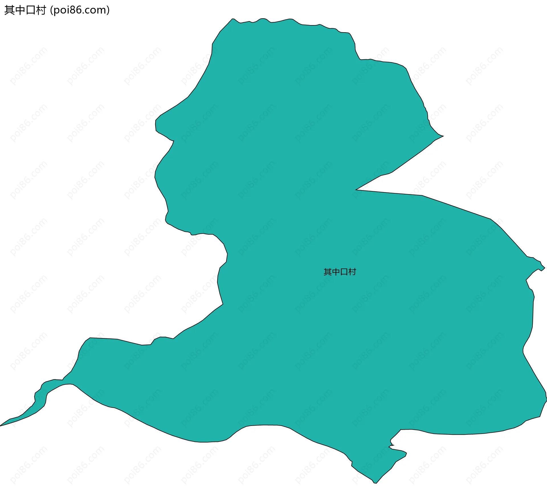 其中口村边界地图