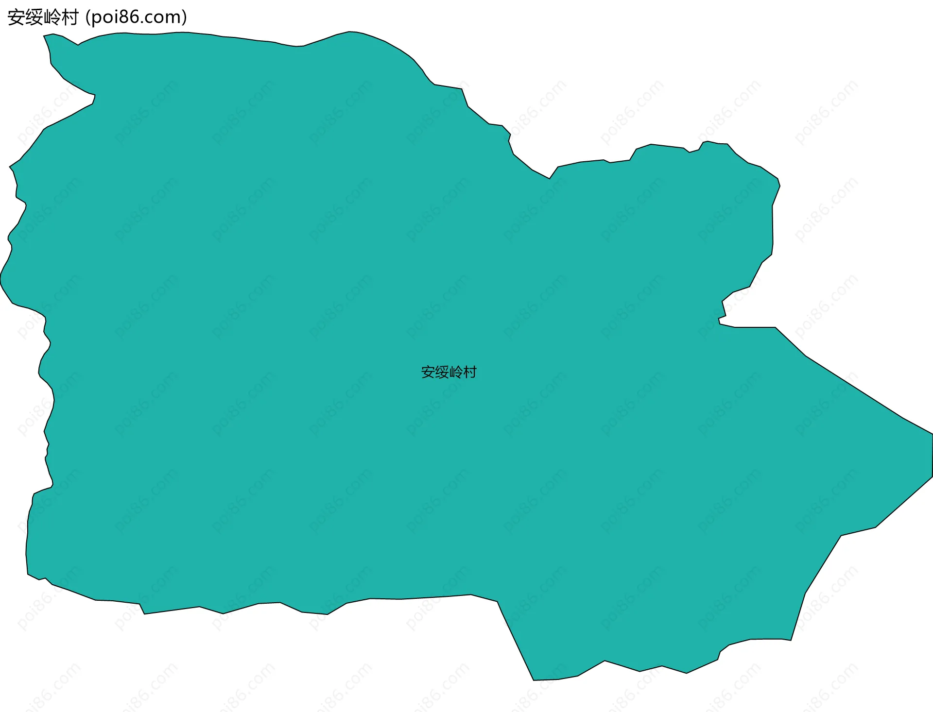 安绥岭村边界地图
