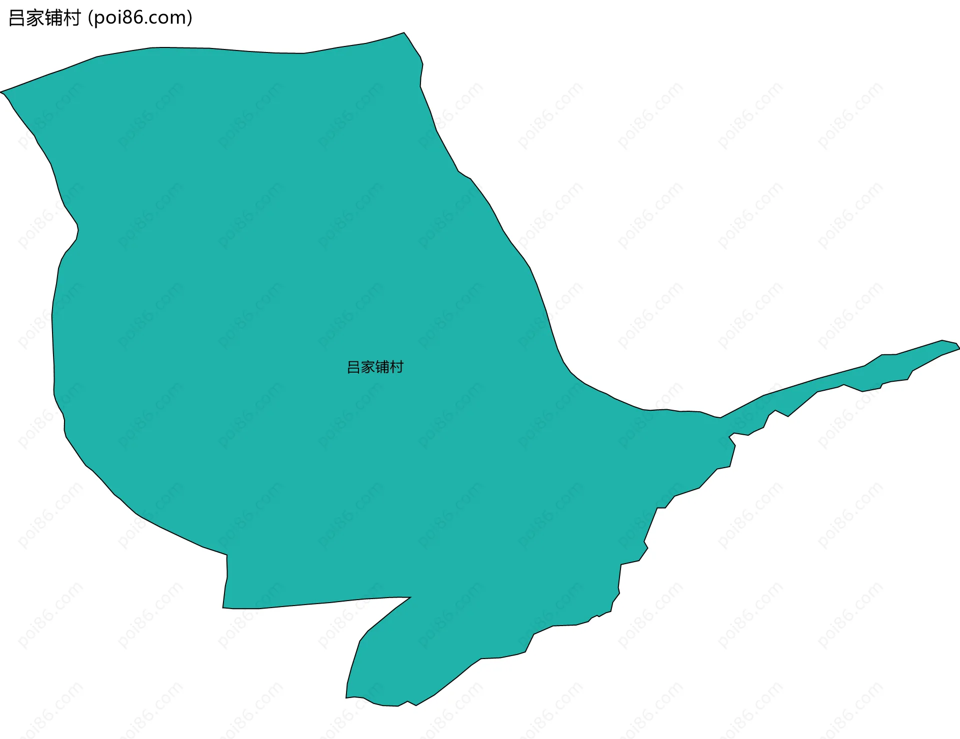 吕家铺村边界地图