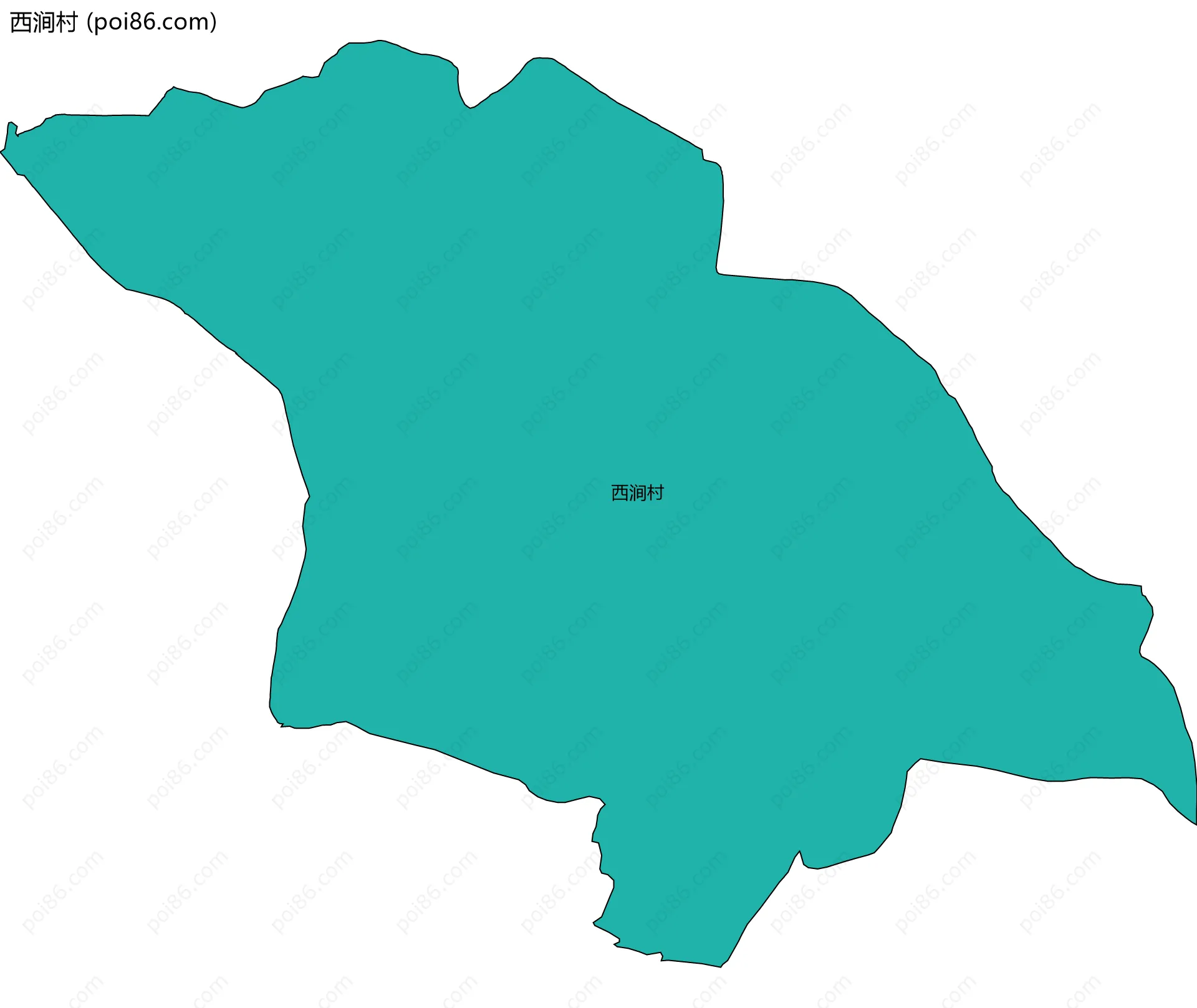 西涧村边界地图