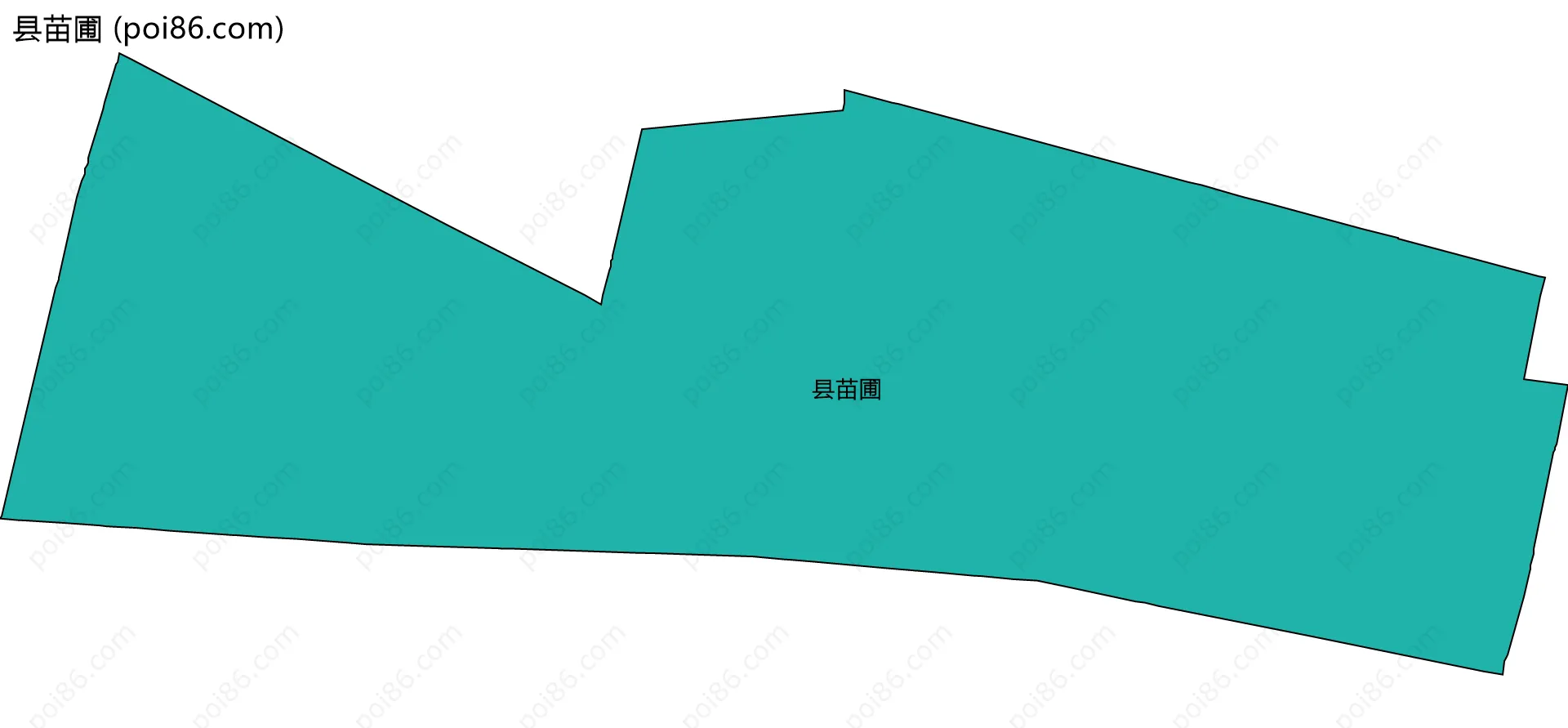 县苗圃边界地图(五级行政区划)