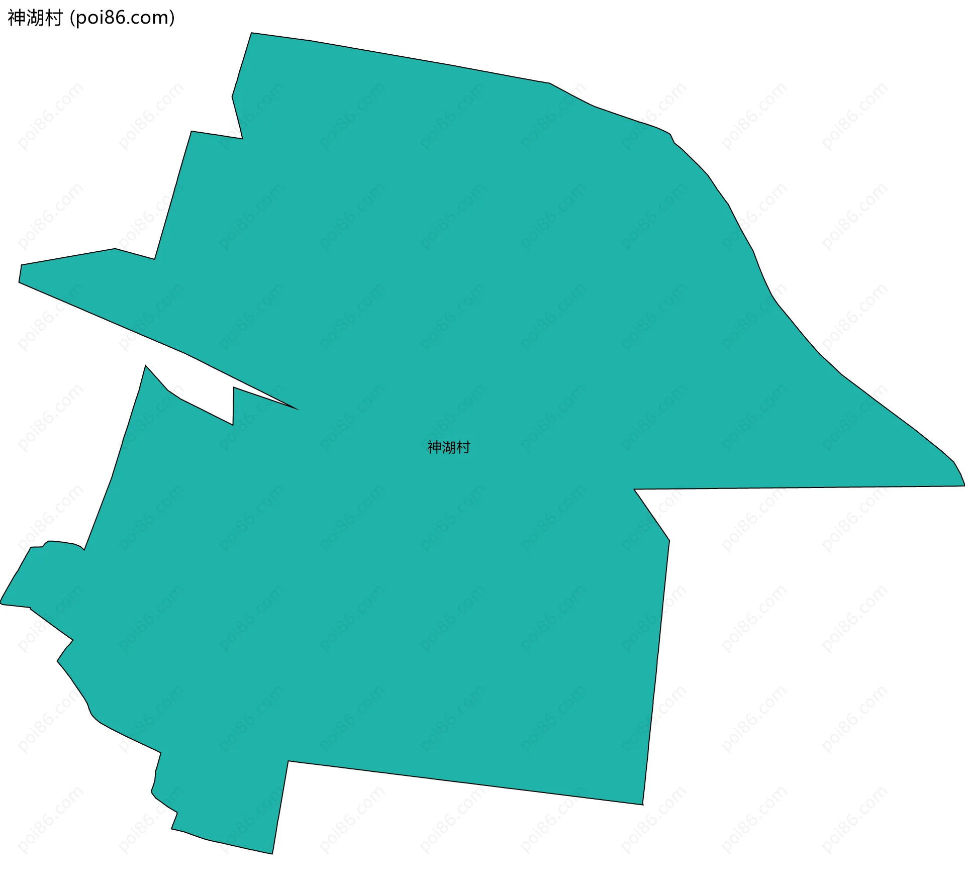 神湖村边界地图