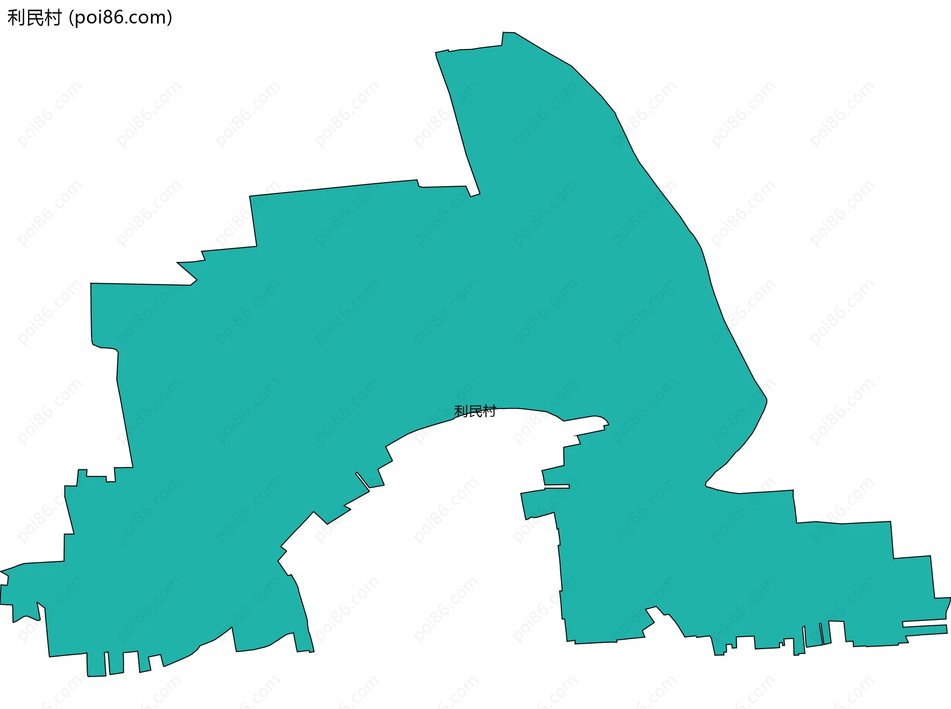 利民村边界地图