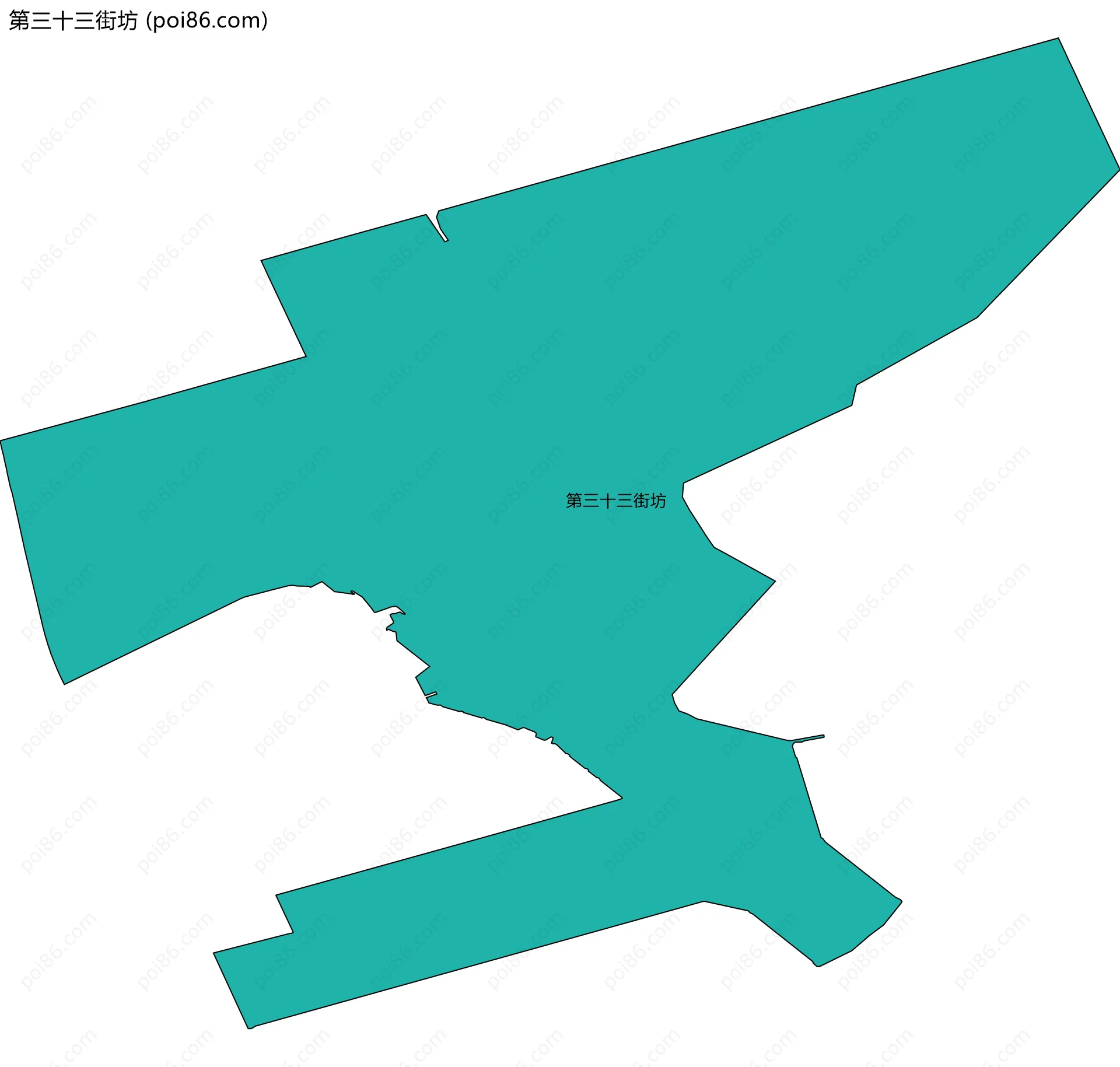 第三十三街坊边界地图