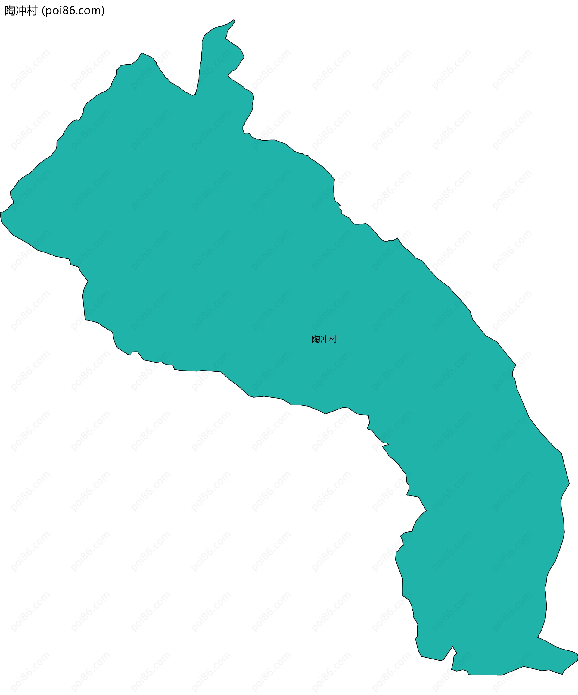 陶冲村边界地图